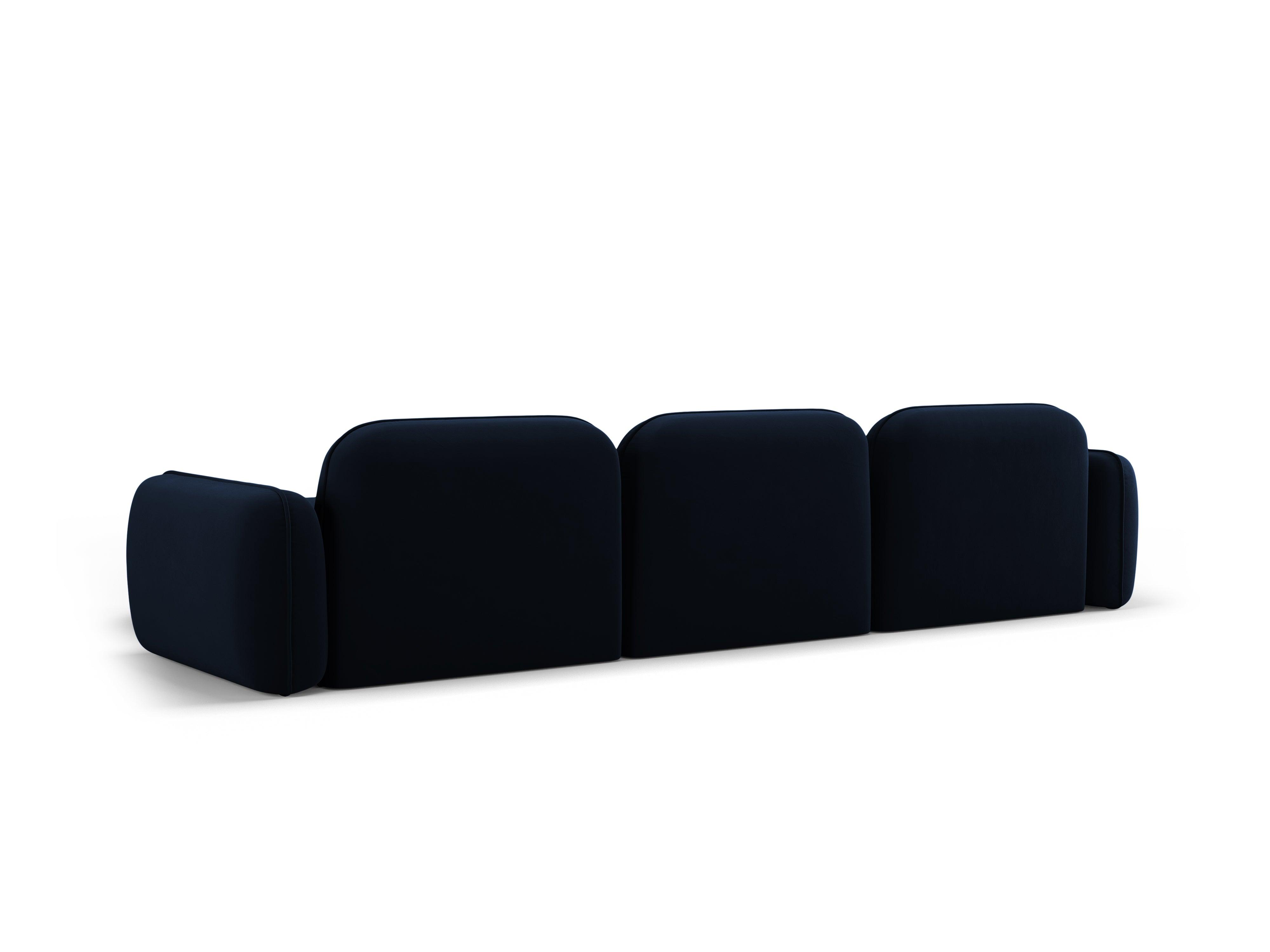 Narożnik modułowy aksamitny prawostronny 4-osobowy SYDNEY granat królewski Cosmopolitan Design Eye on Design