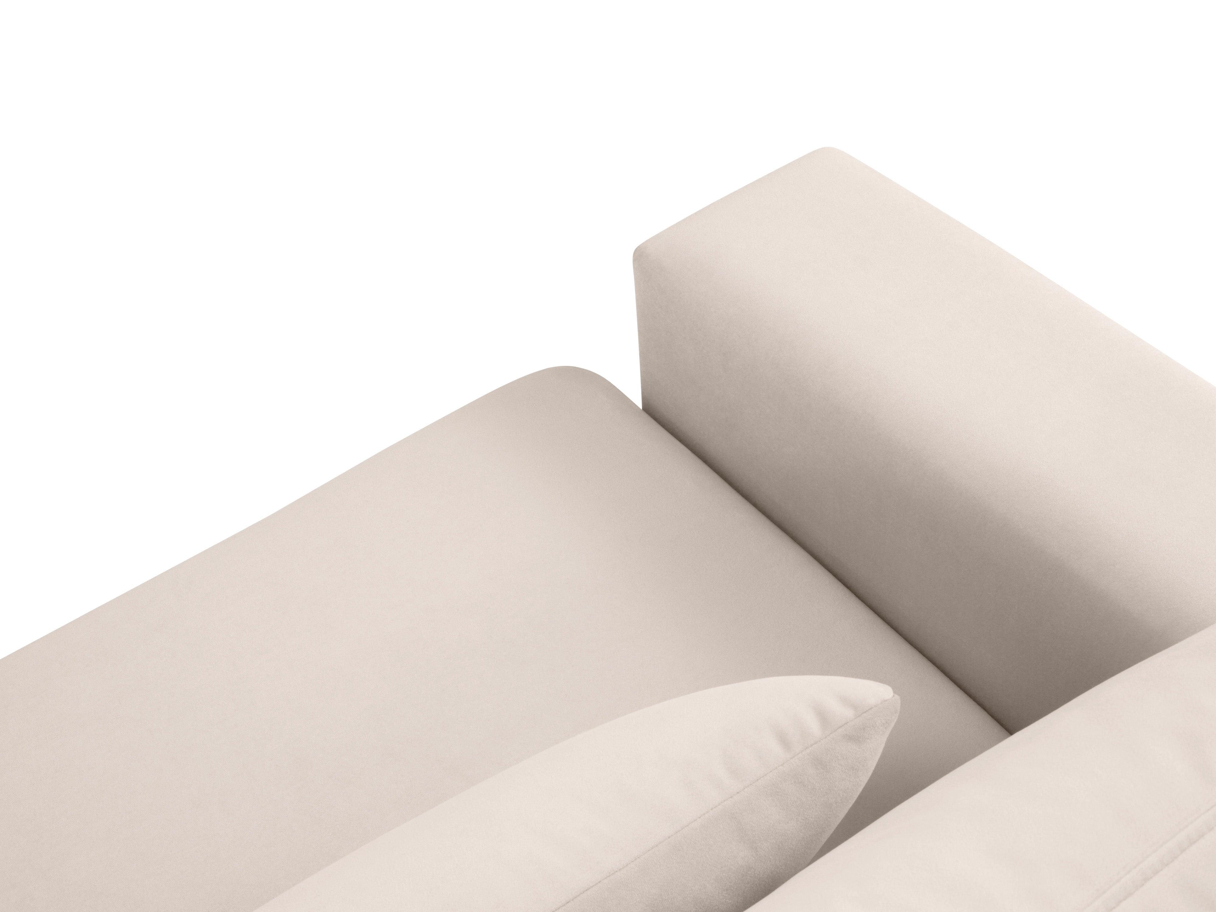 Narożnik aksamitny prawostronny HEBE beżowy Mazzini Sofas Eye on Design