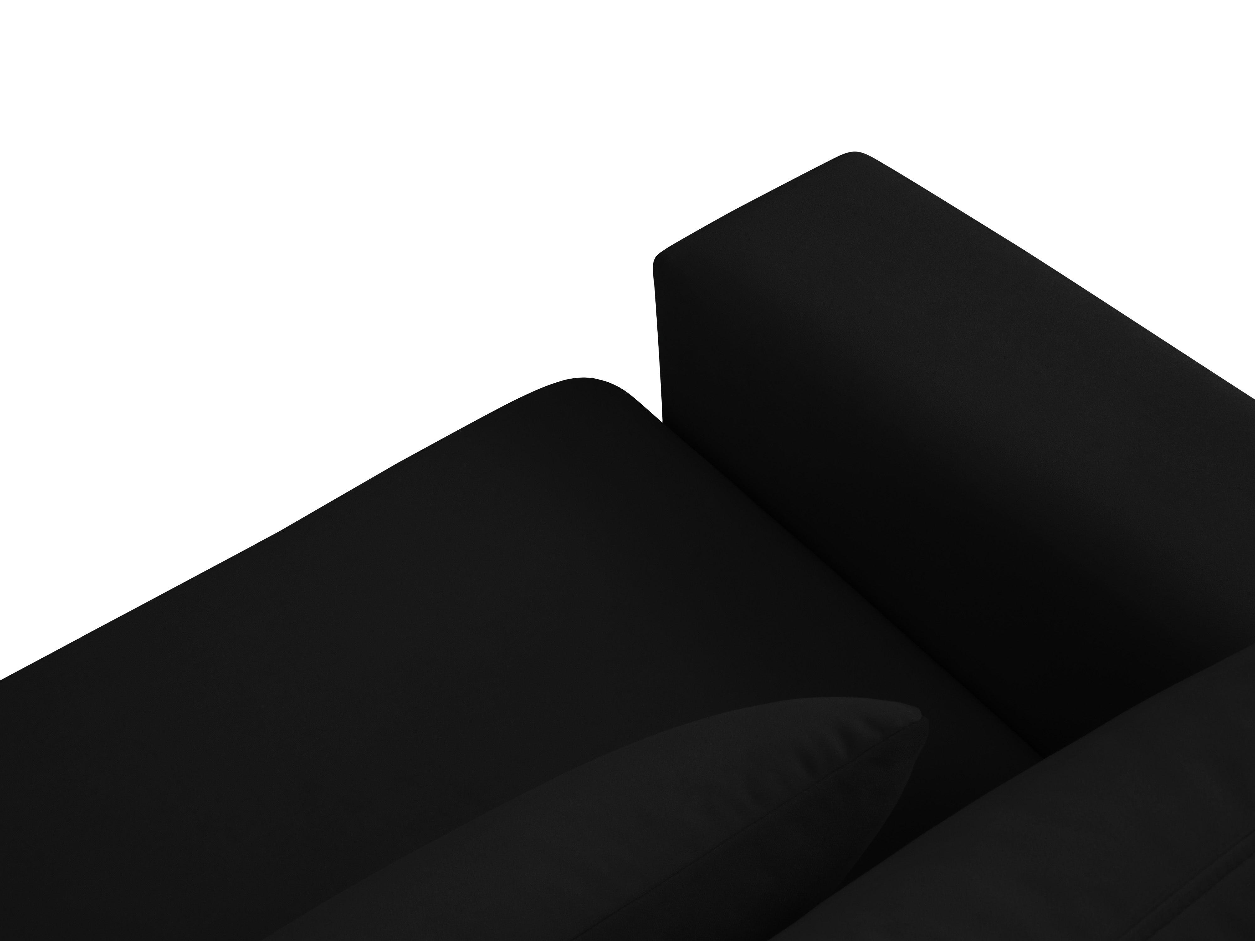 Narożnik aksamitny prawostronny HEBE czarny Mazzini Sofas Eye on Design