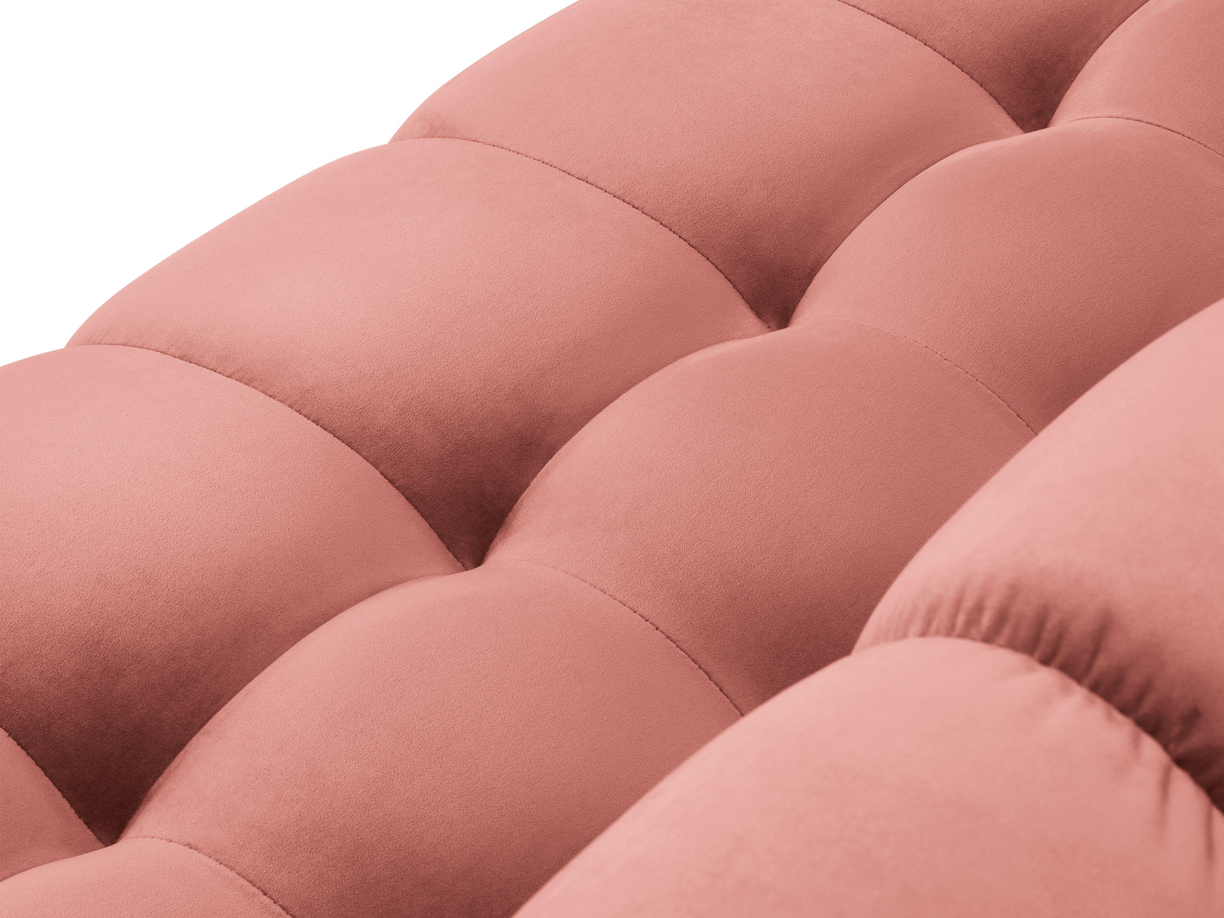 Narożnik aksamitny symetryczny BALI różowy ze złotą podstawą Cosmopolitan Design Eye on Design