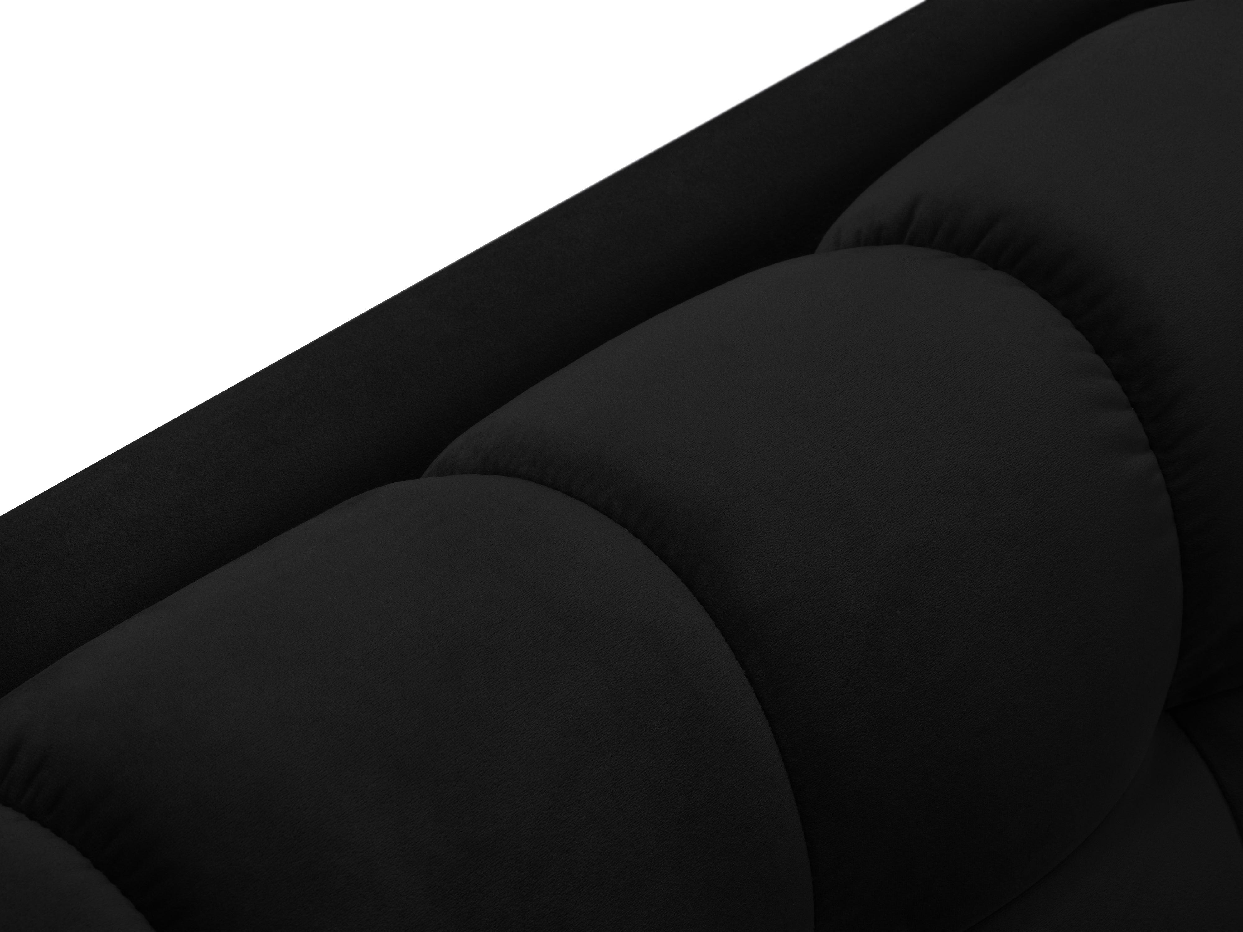 Narożnik aksamitny w kształcie U BALI czarny ze złotą podstawą Cosmopolitan Design Eye on Design