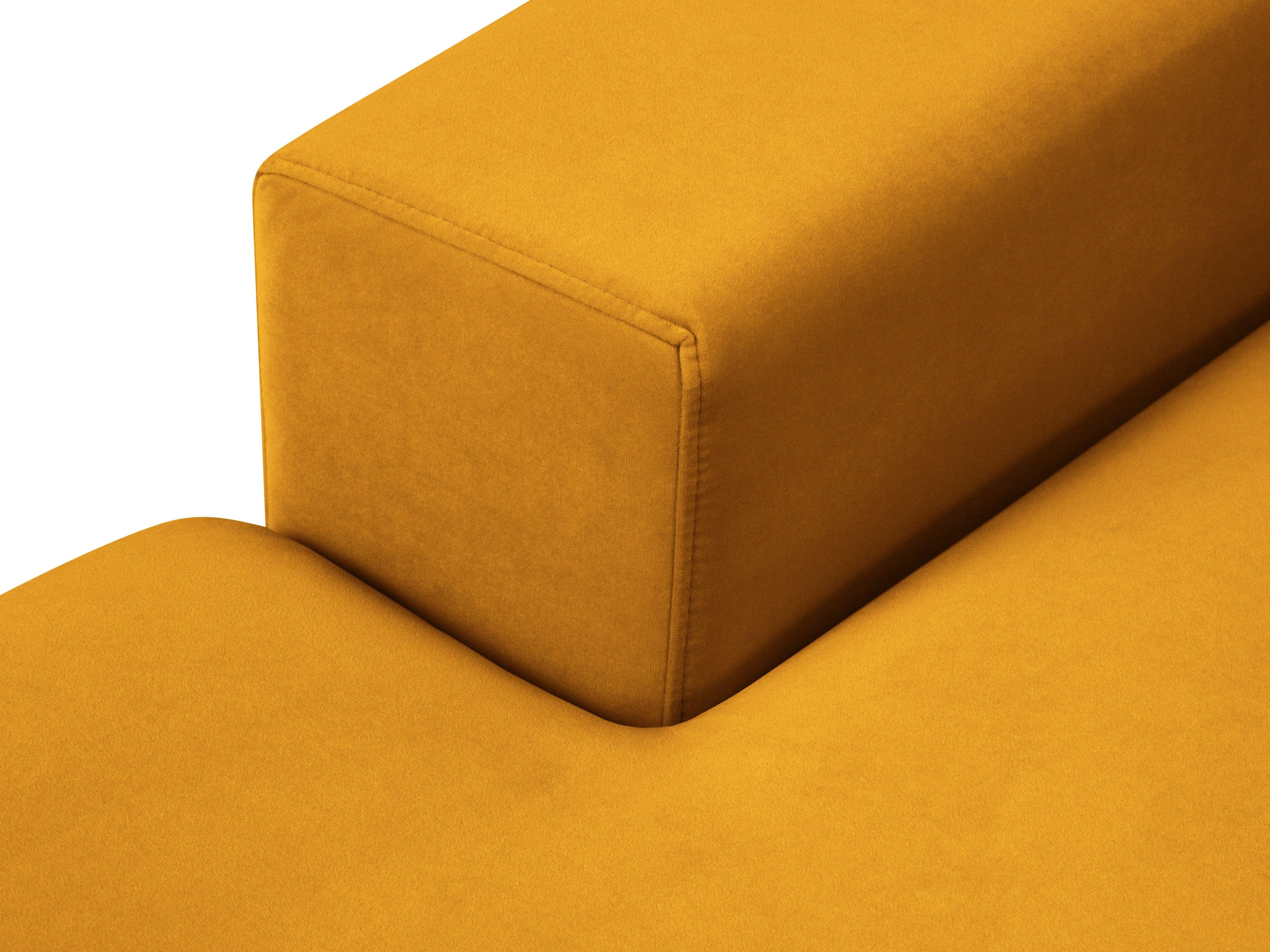 Narożnik lewostronny aksamitny panoramiczny HEBE żółty Mazzini Sofas Eye on Design