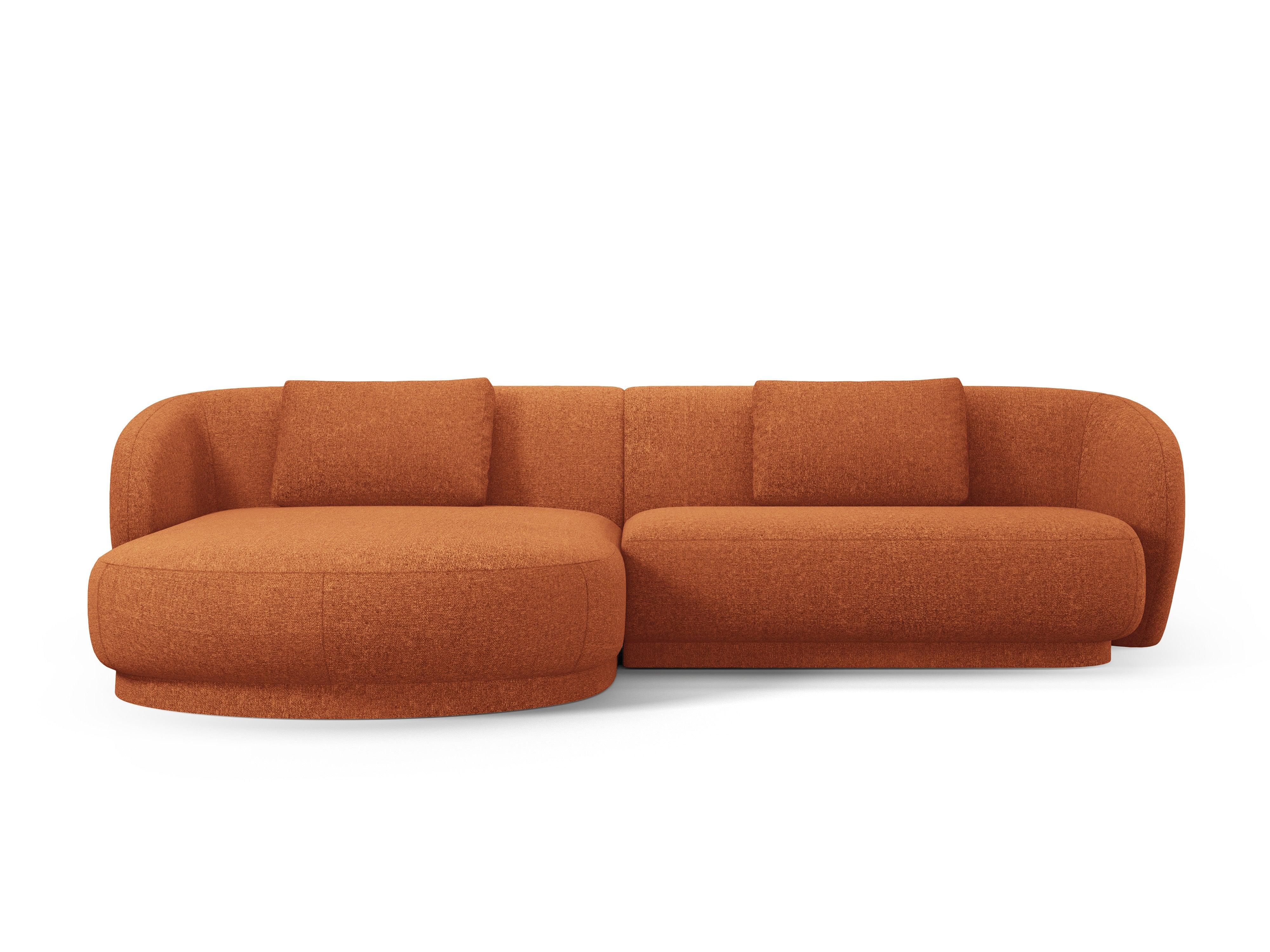 Narożnik lewostronny CAMDEN terracotta szenil Cosmopolitan Design Eye on Design