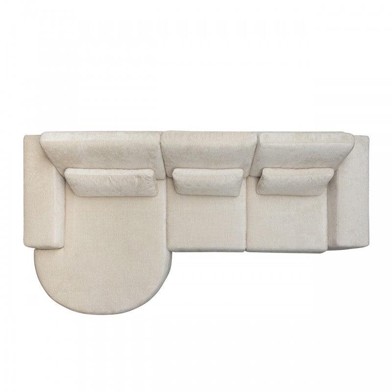 Narożnik lewostronny FELIX kremowy szenil Richmond Interiors Eye on Design