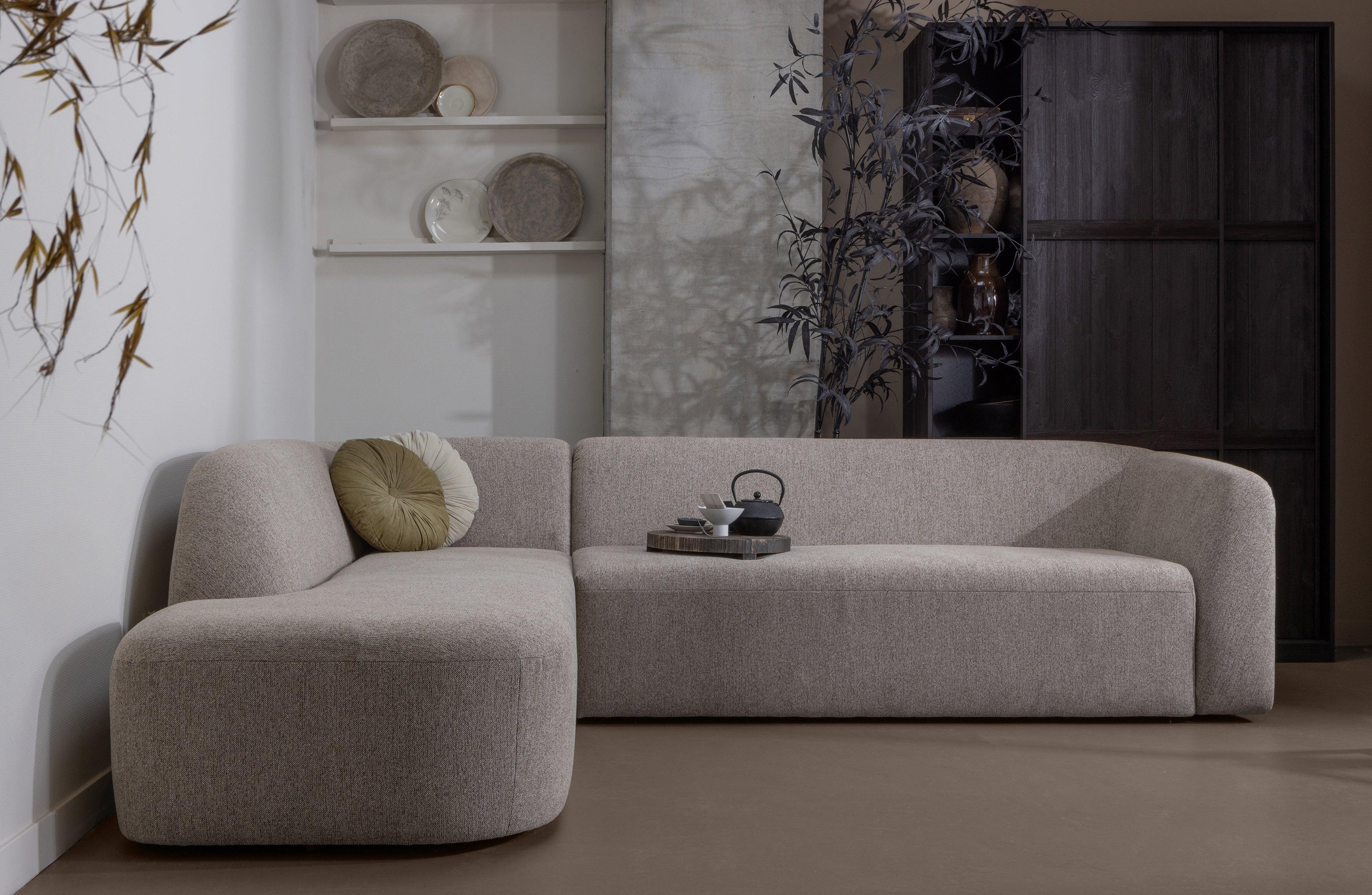 Narożnik lewostronny SLOPING melanż beżowy Be Pure Eye on Design