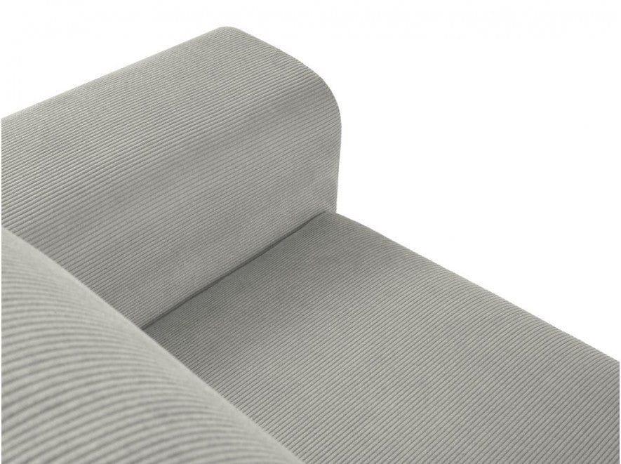 Narożnik lewostronny sztruksowy z funkcją spania KYOTO jasnoszary Cosmopolitan Design Eye on Design