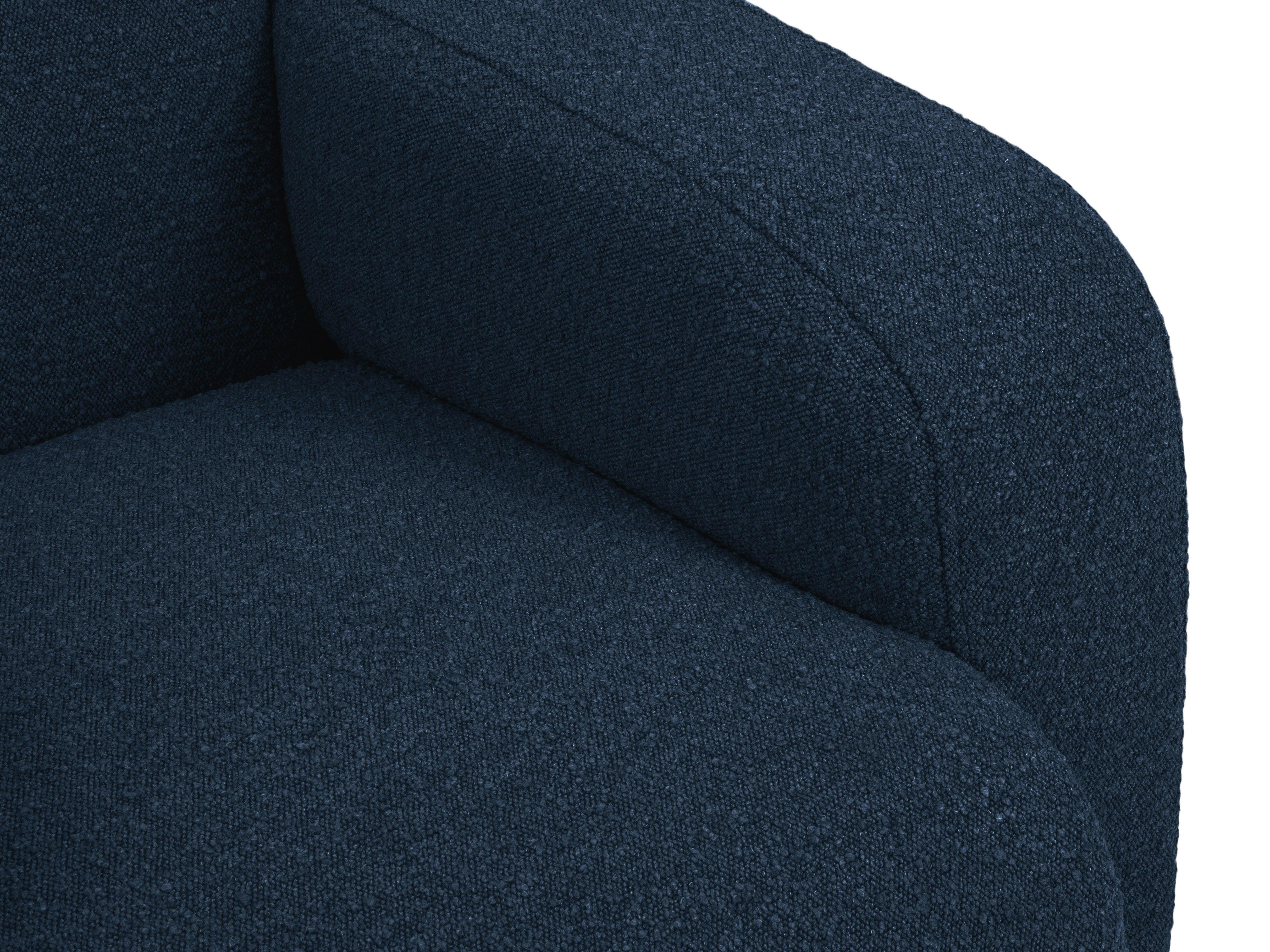 Narożnik lewostronny w tkaninie boucle 4-osobowy LOLA ciemnoniebieski Windsor & Co Eye on Design