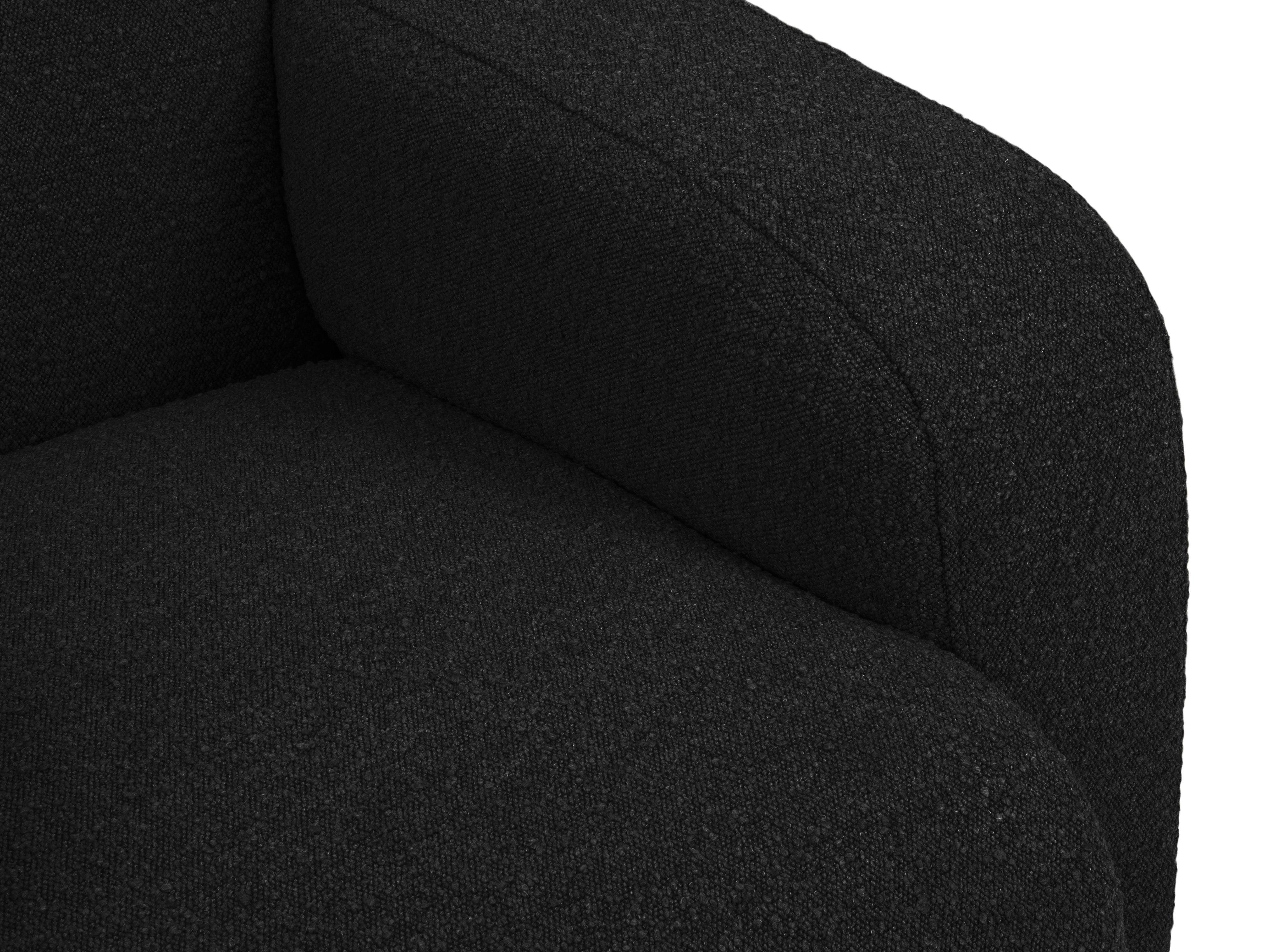 Narożnik lewostronny w tkaninie boucle 4-osobowy LOLA czarny Windsor & Co Eye on Design