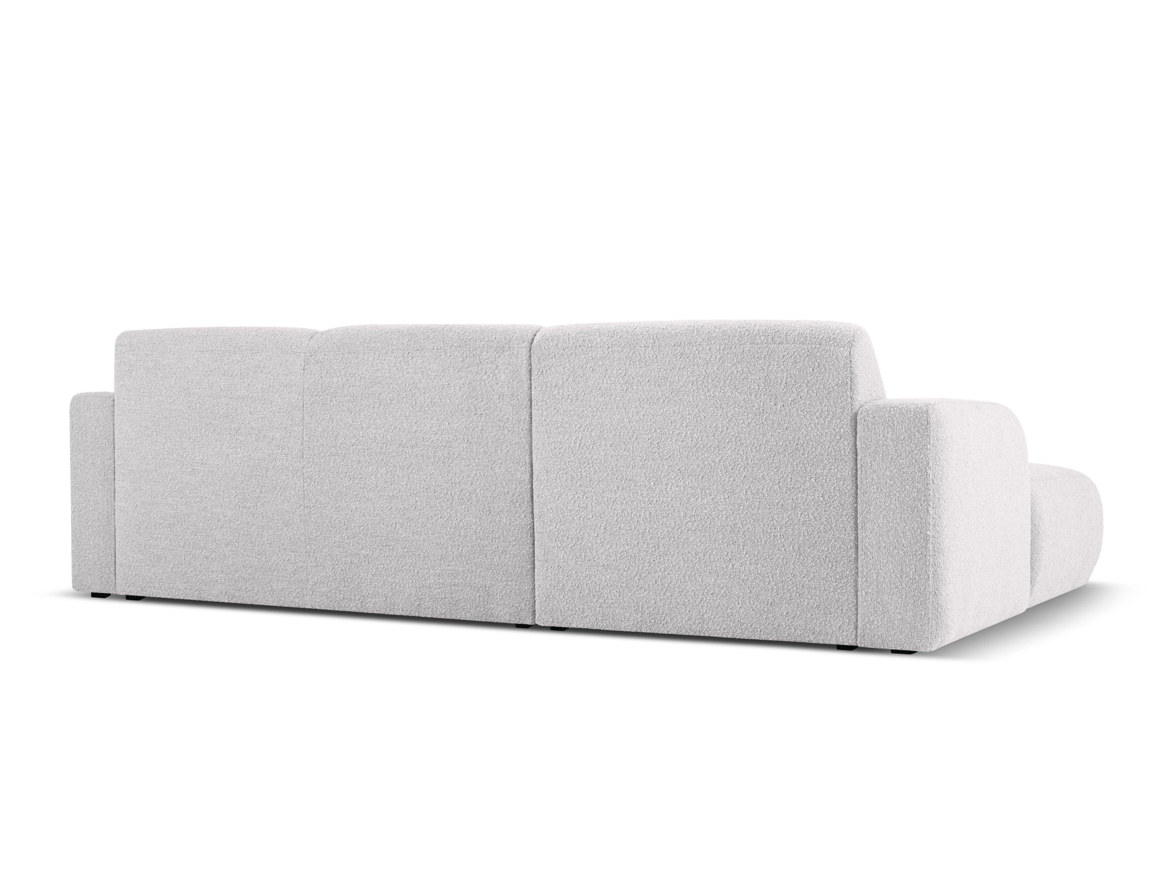 Narożnik lewostronny w tkaninie boucle 4-osobowy LOLA jasnoszary Windsor & Co Eye on Design
