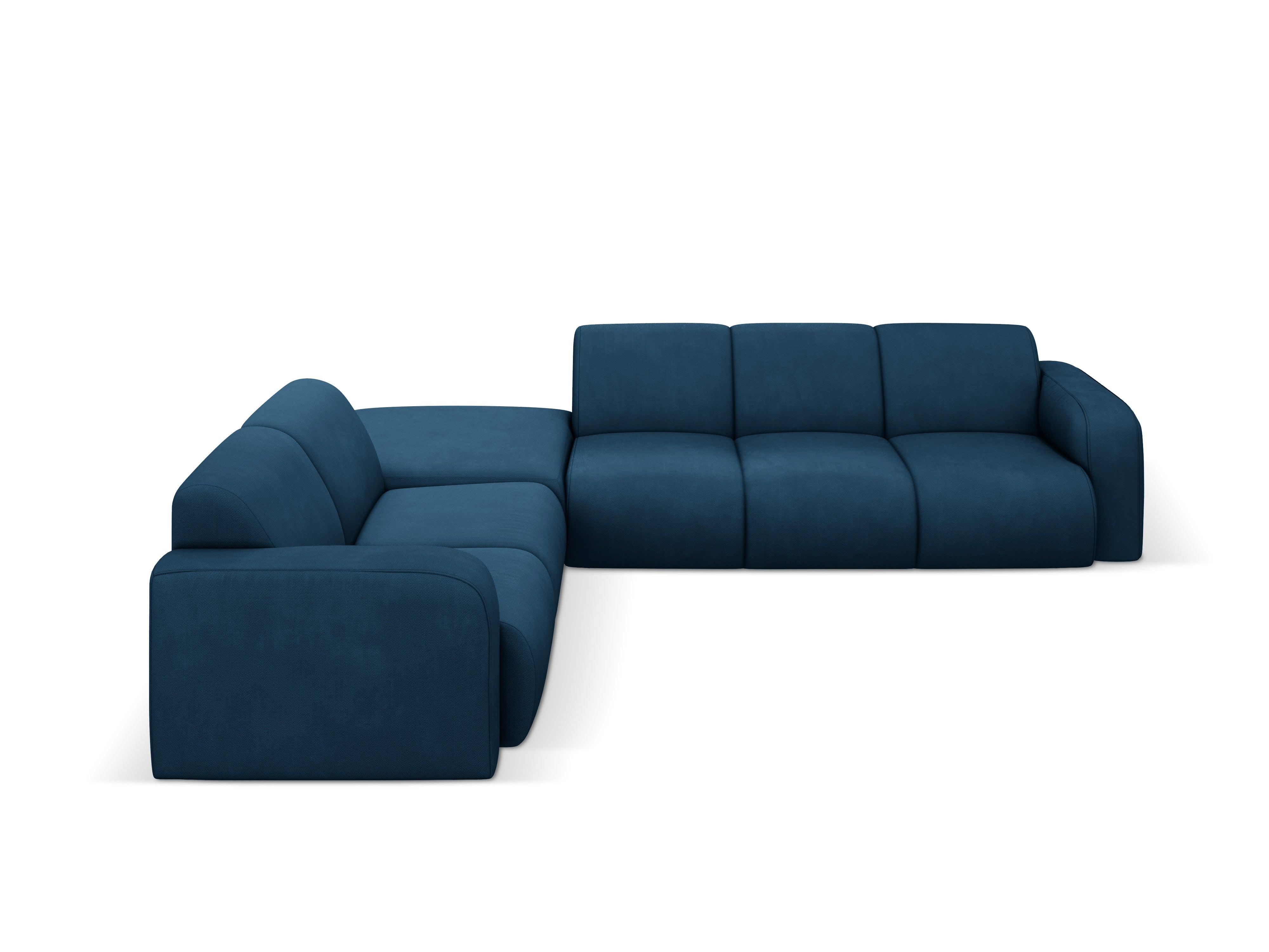 Narożnik lewostronny w tkaninie chenillowej 6-osobowy LOLA królewski niebieski Windsor & Co Eye on Design