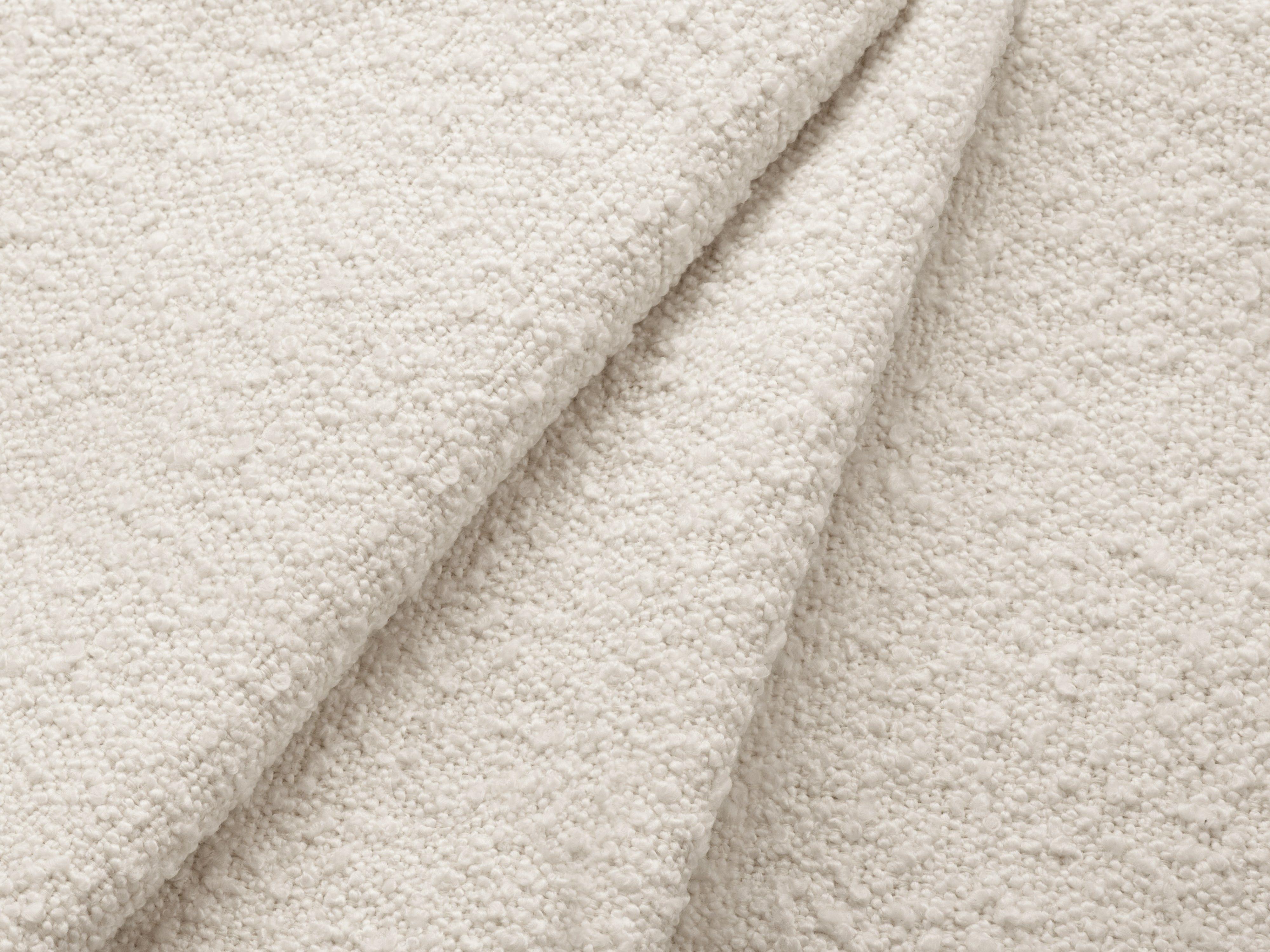 Narożnik lewostronny z funkcją spania KYOTO beżowy bouclé z czarną podstawą Cosmopolitan Design Eye on Design