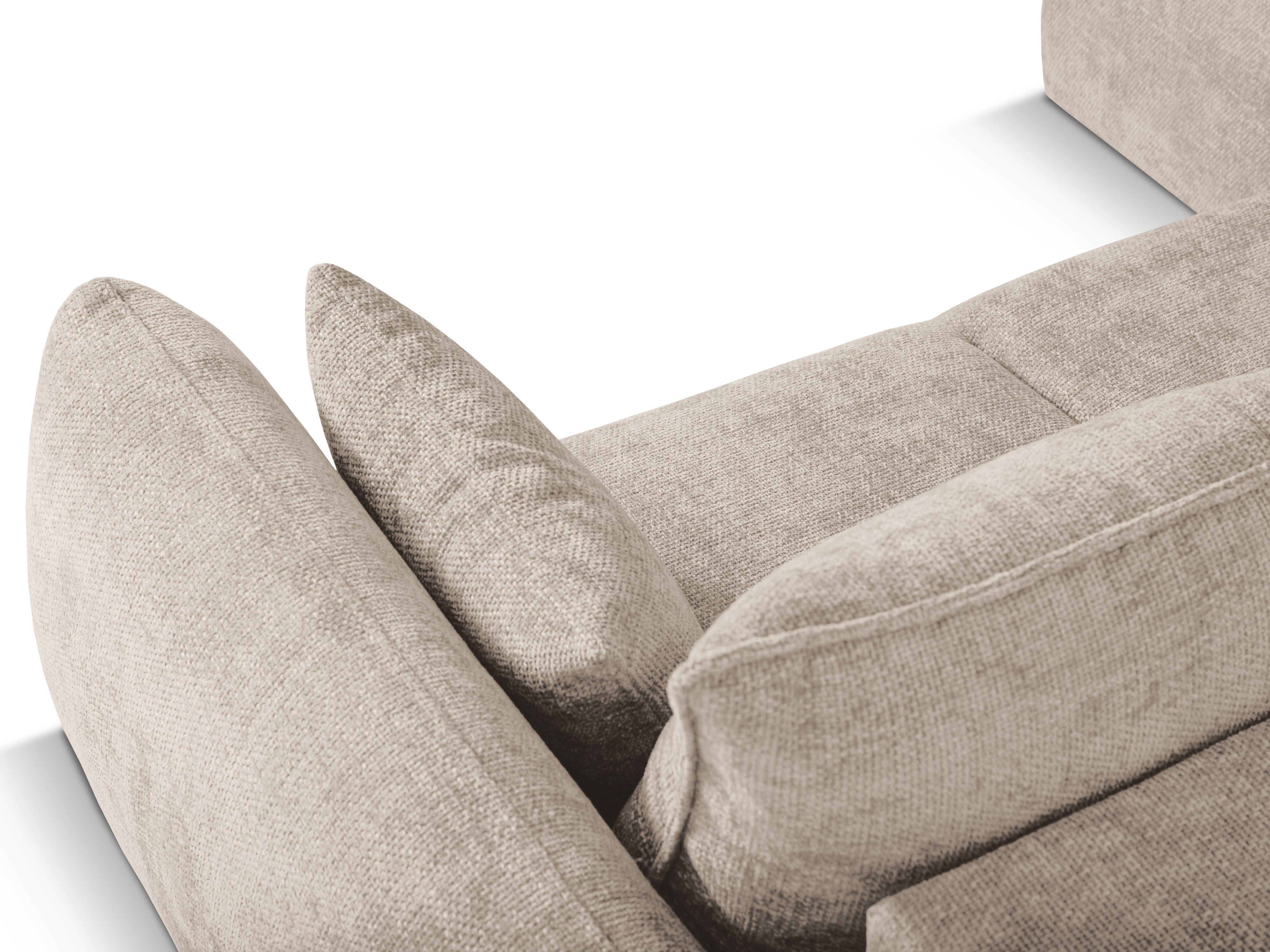 Narożnik lewostronny z funkcją spania MATERA beżowy szenil Cosmopolitan Design Eye on Design