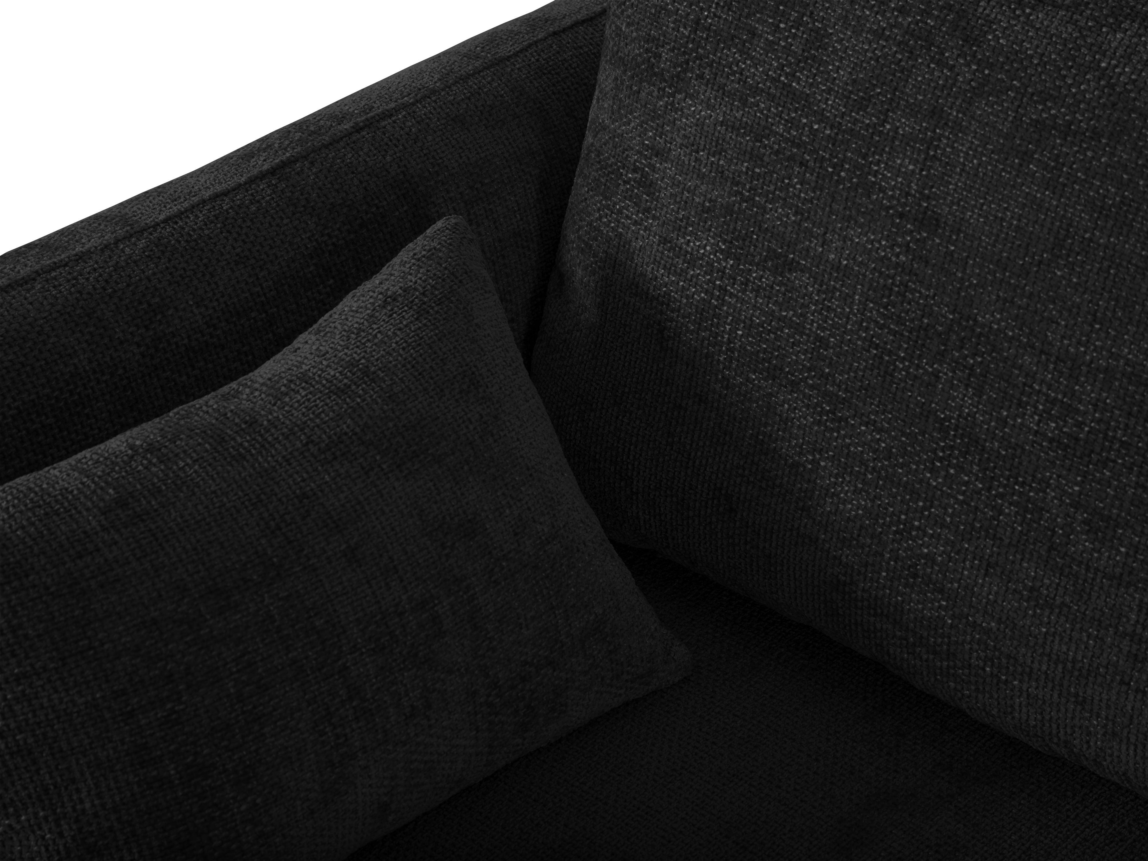 Narożnik lewostronny z funkcją spania MATERA czarny szenil Cosmopolitan Design Eye on Design
