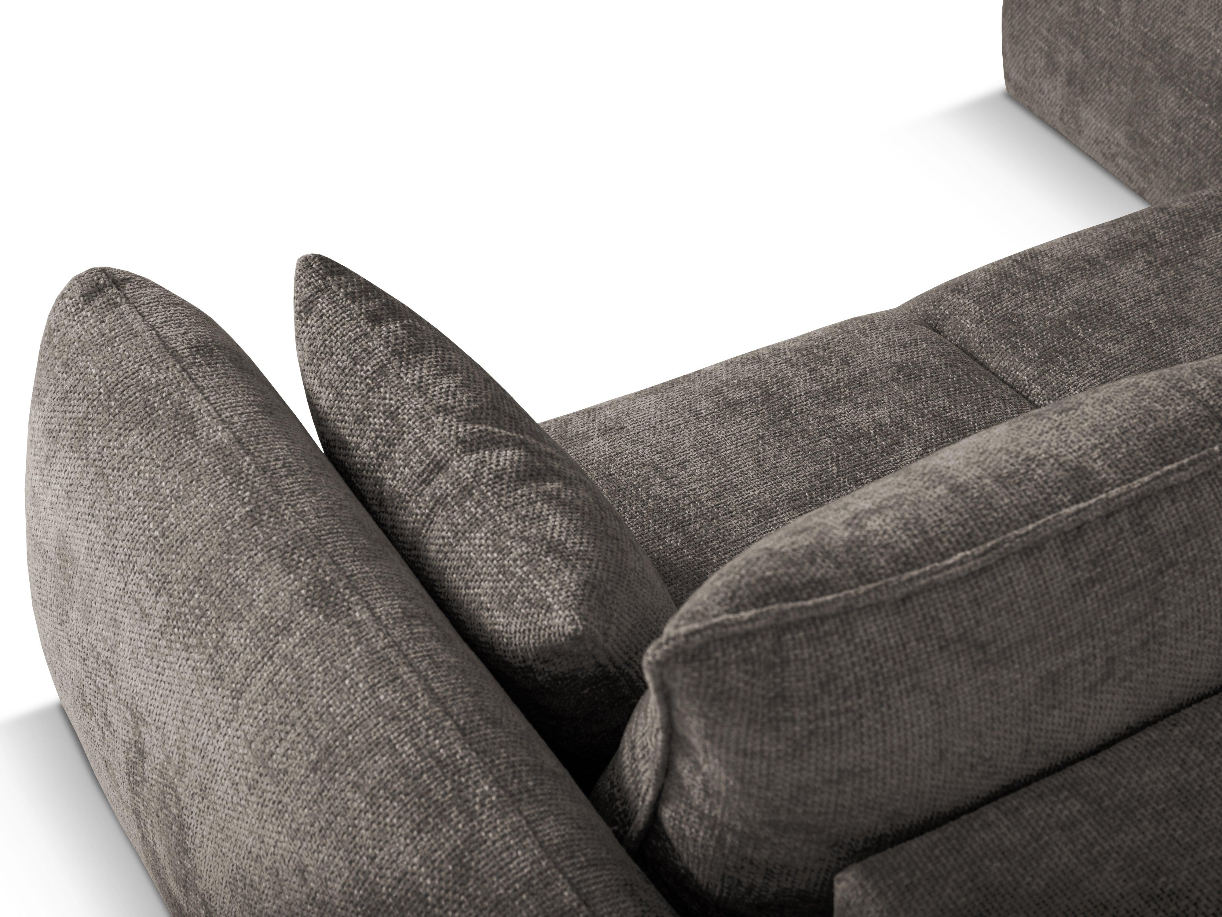Narożnik lewostronny z funkcją spania MATERA szary szenil Cosmopolitan Design Eye on Design