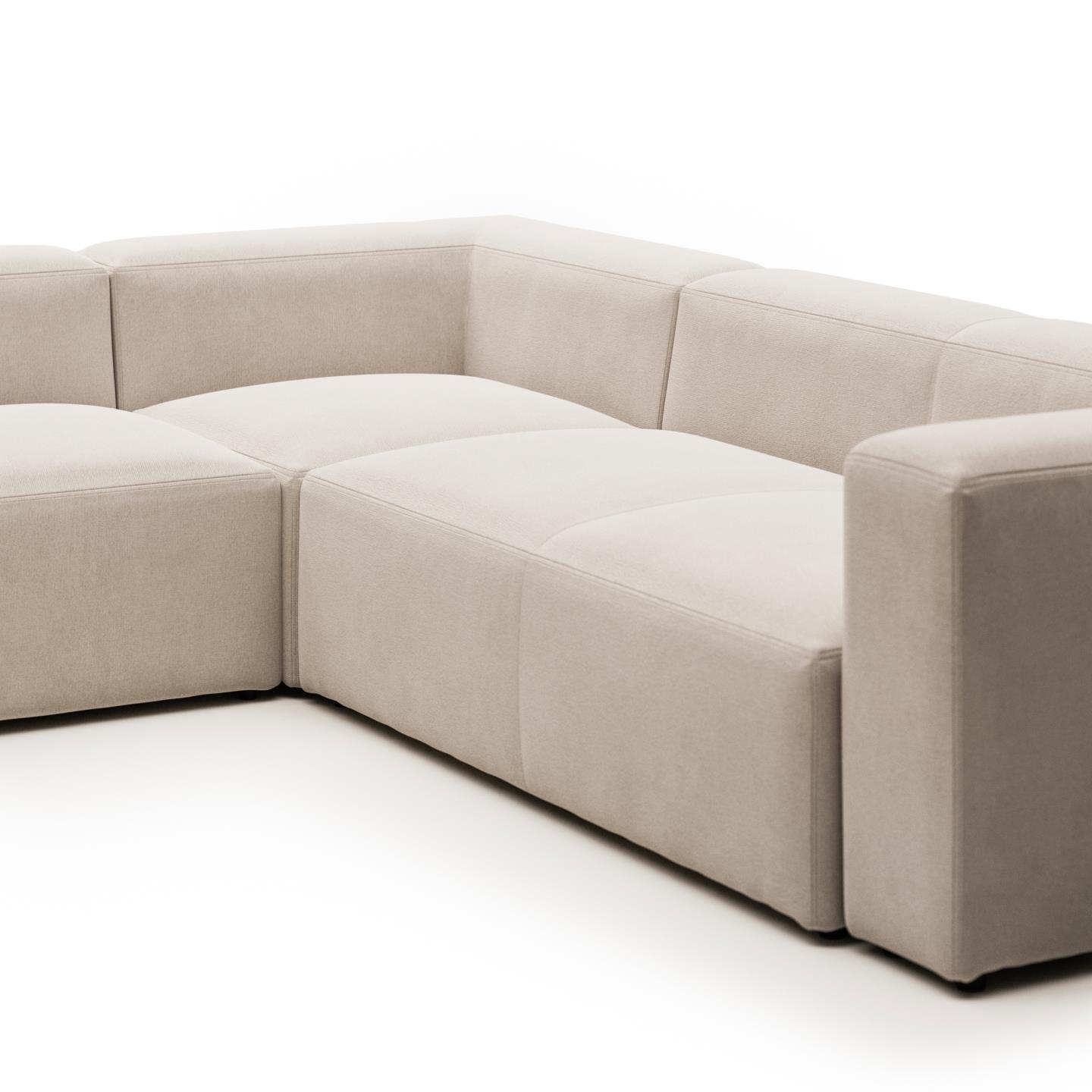 Narożnik modułowy 5-osobowy BLOK beżowy szenil La Forma Eye on Design