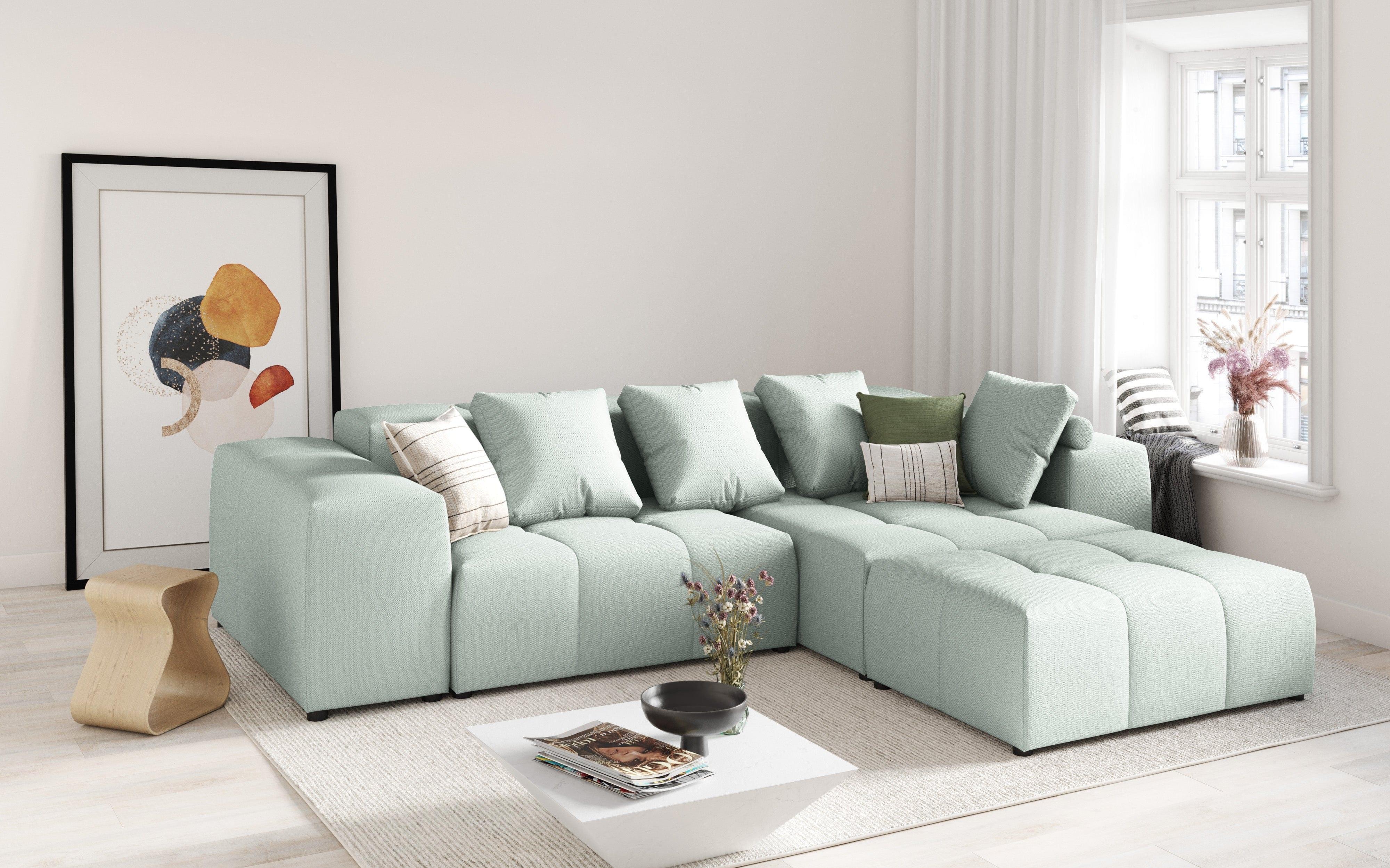 Narożnik modułowy 5-osobowy ROME miętowy Cosmopolitan Design Eye on Design