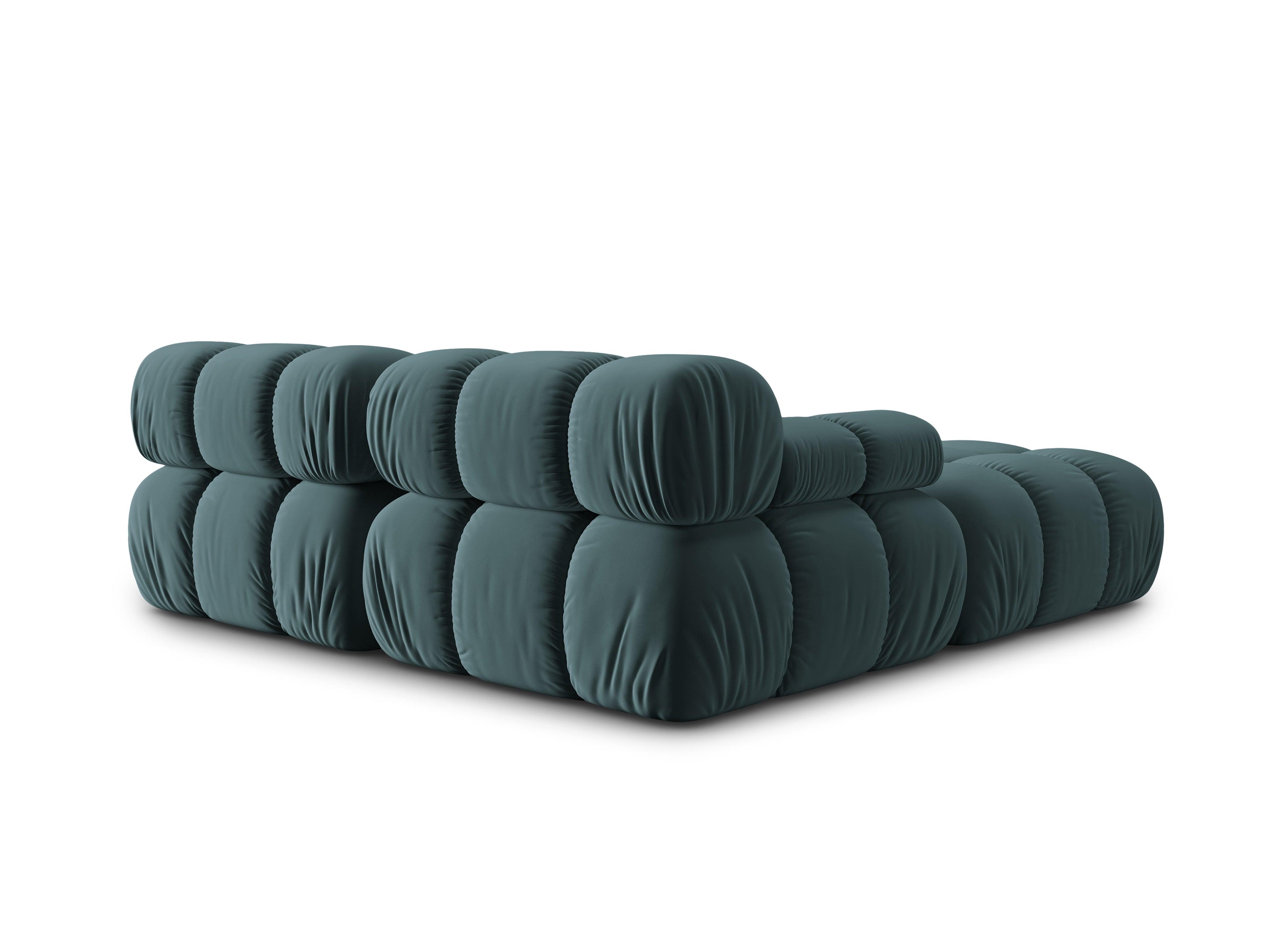 Narożnik modułowy aksamitny 3-osobowy TROPEA petrol Milo Casa Eye on Design