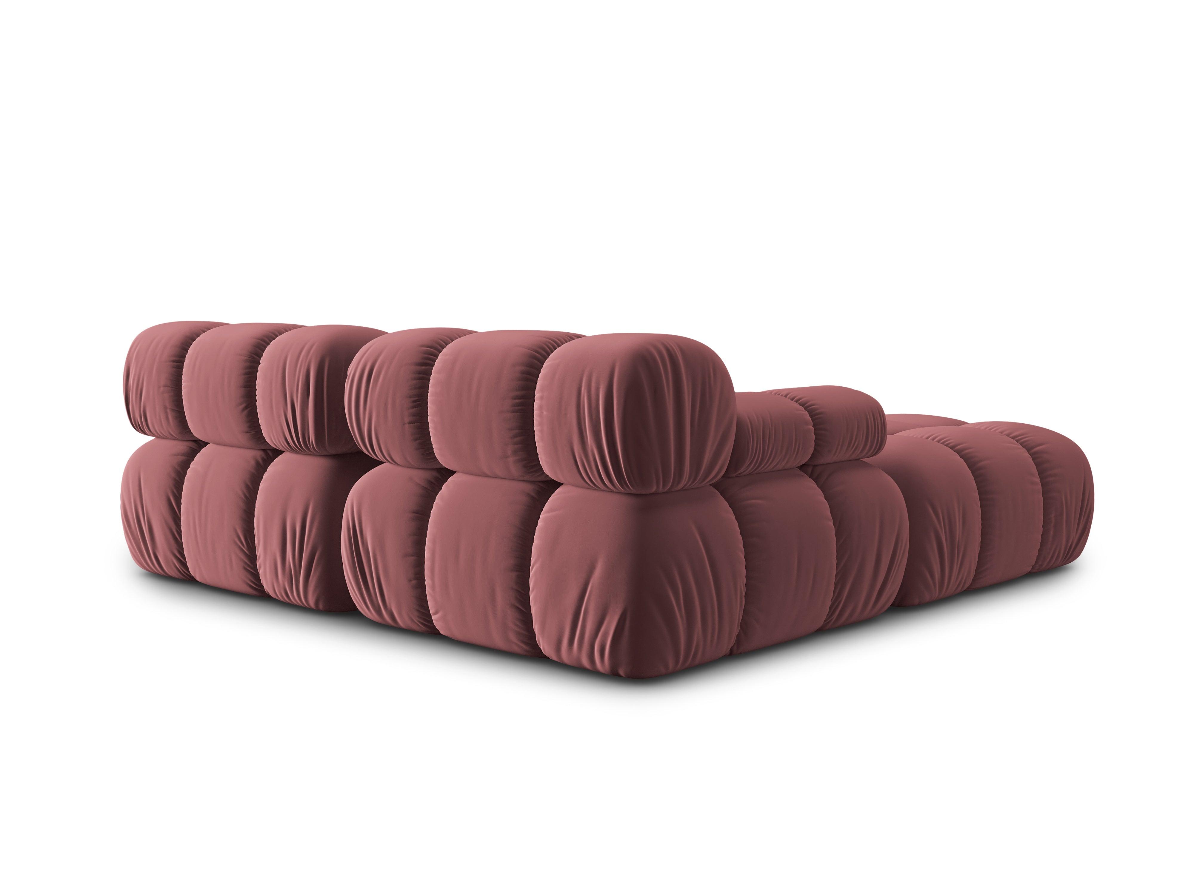 Narożnik modułowy aksamitny 3-osobowy TROPEA różowy Milo Casa Eye on Design