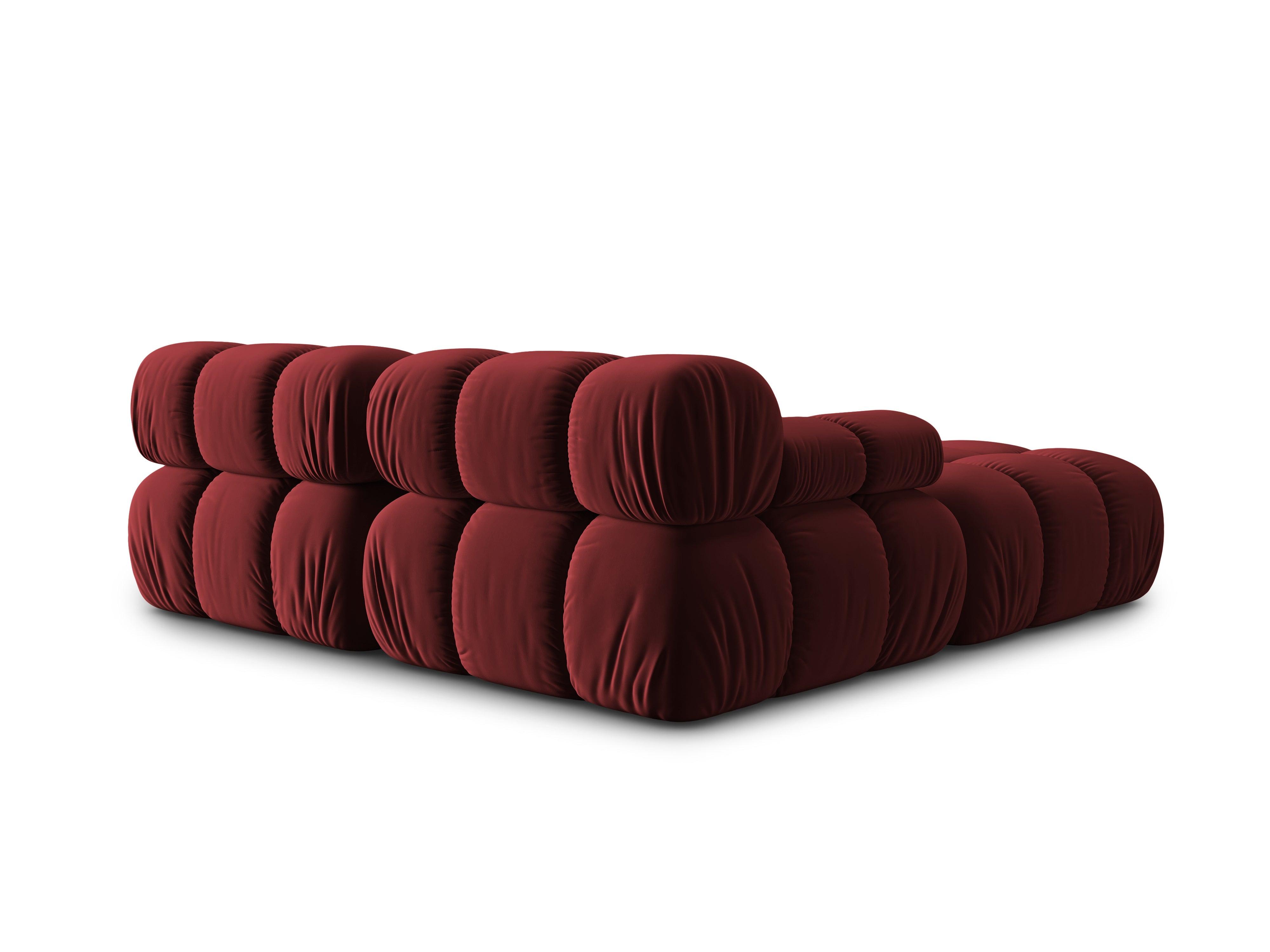 Narożnik modułowy aksamitny 3-osobowy TROPEA rubinowy Milo Casa Eye on Design