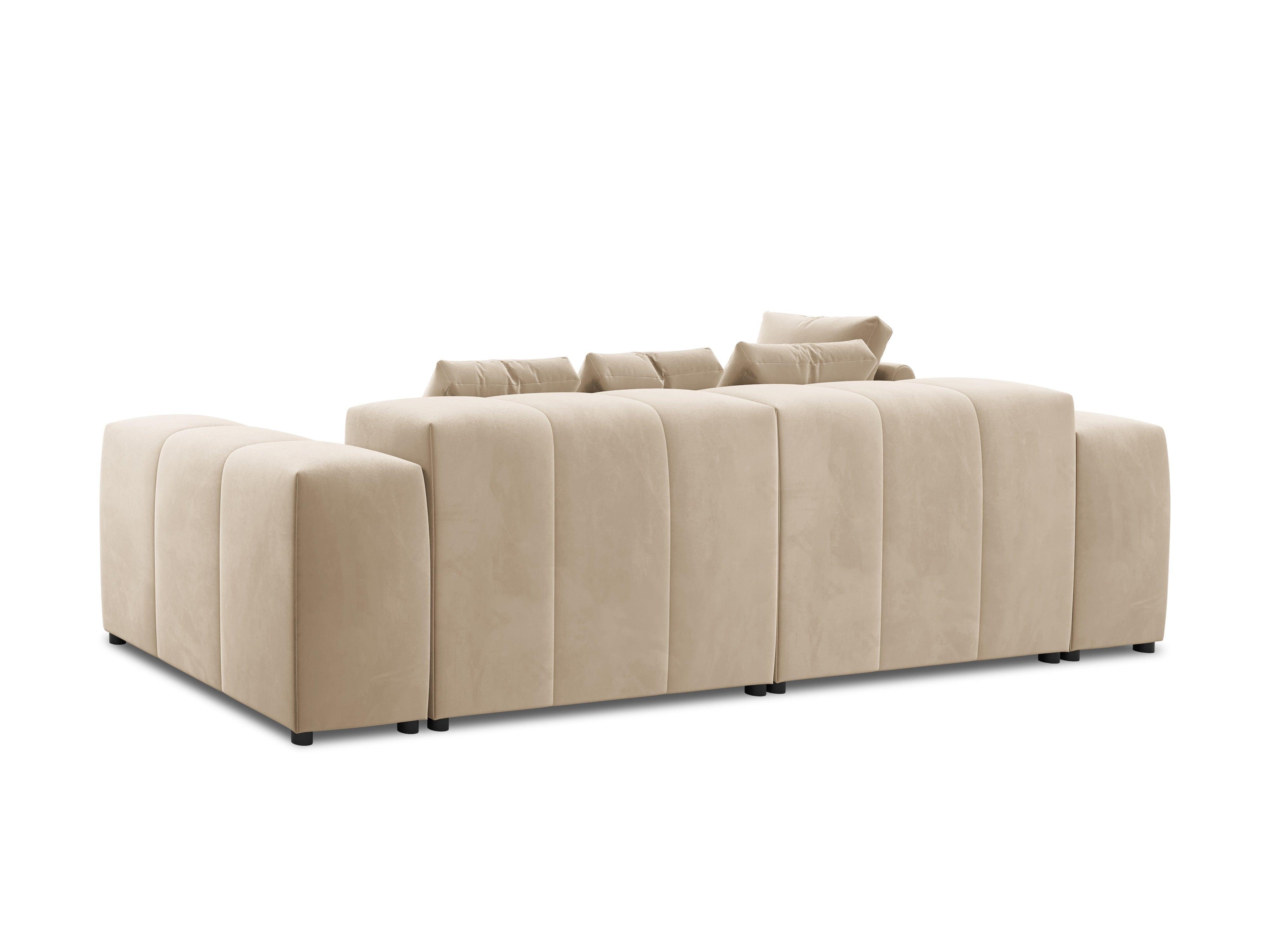 Narożnik modułowy aksamitny 4-osobowy ROME beżowy Cosmopolitan Design Eye on Design