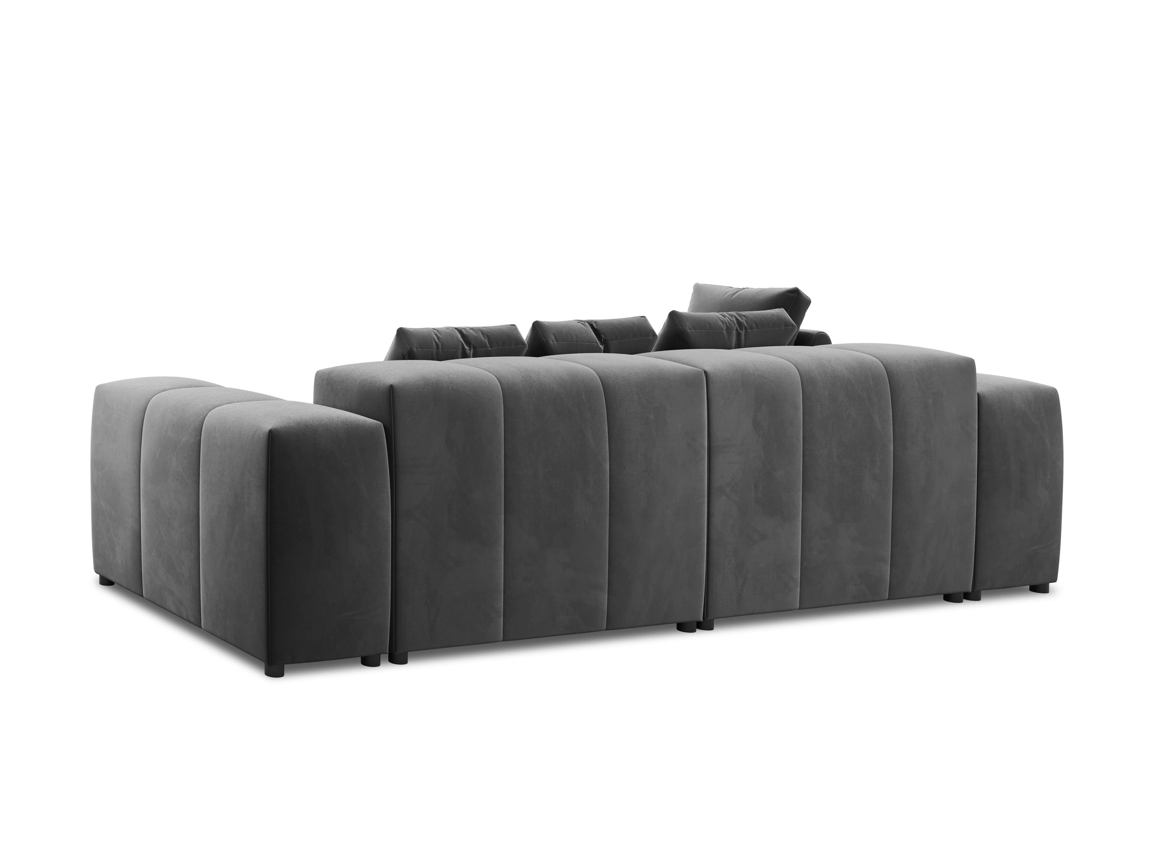 Narożnik modułowy aksamitny 4-osobowy ROME jasnoszary Cosmopolitan Design Eye on Design