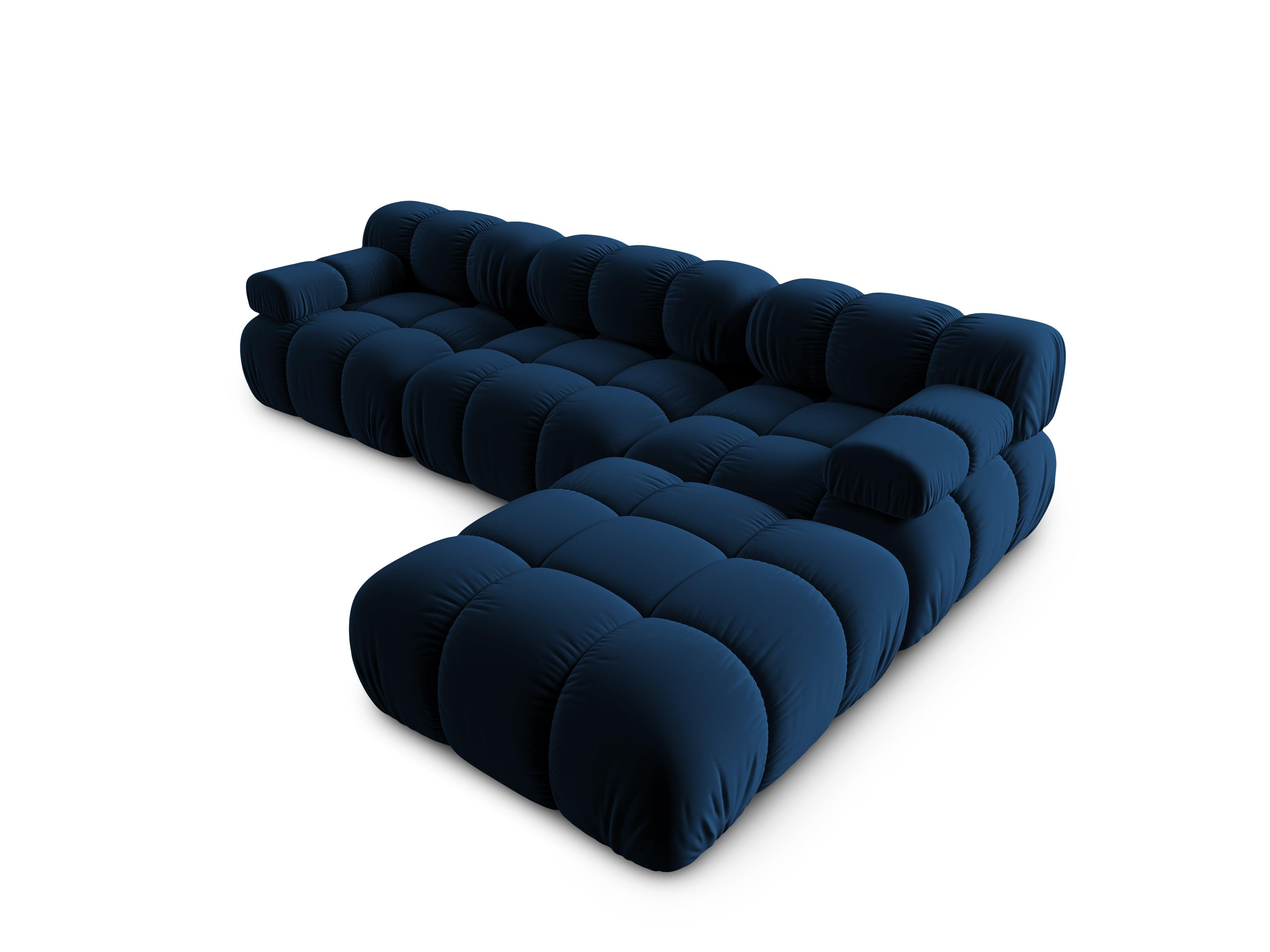 Narożnik modułowy aksamitny 4-osobowy TROPEA granat królewski Milo Casa Eye on Design