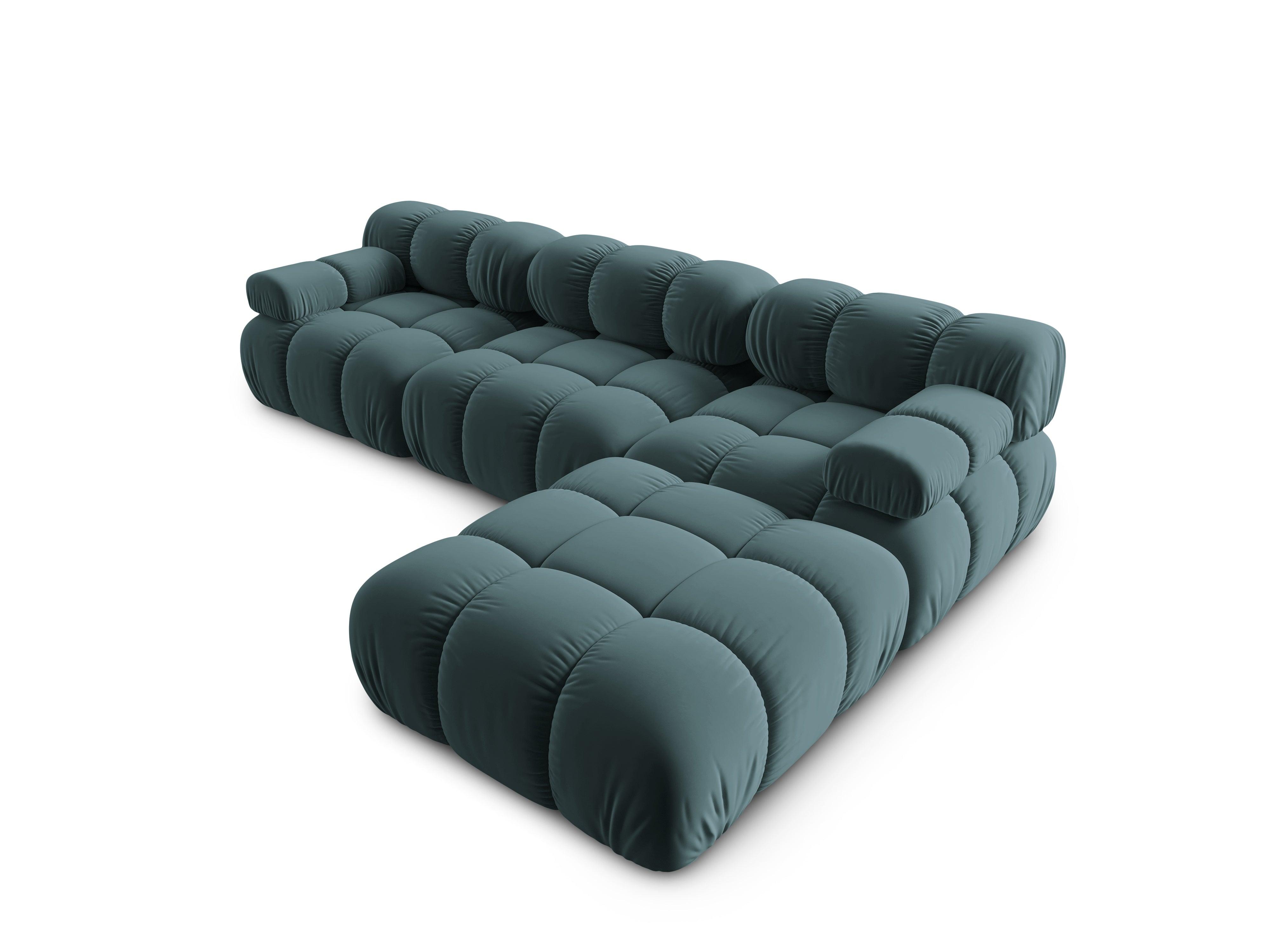 Narożnik modułowy aksamitny 4-osobowy TROPEA petrol Milo Casa Eye on Design