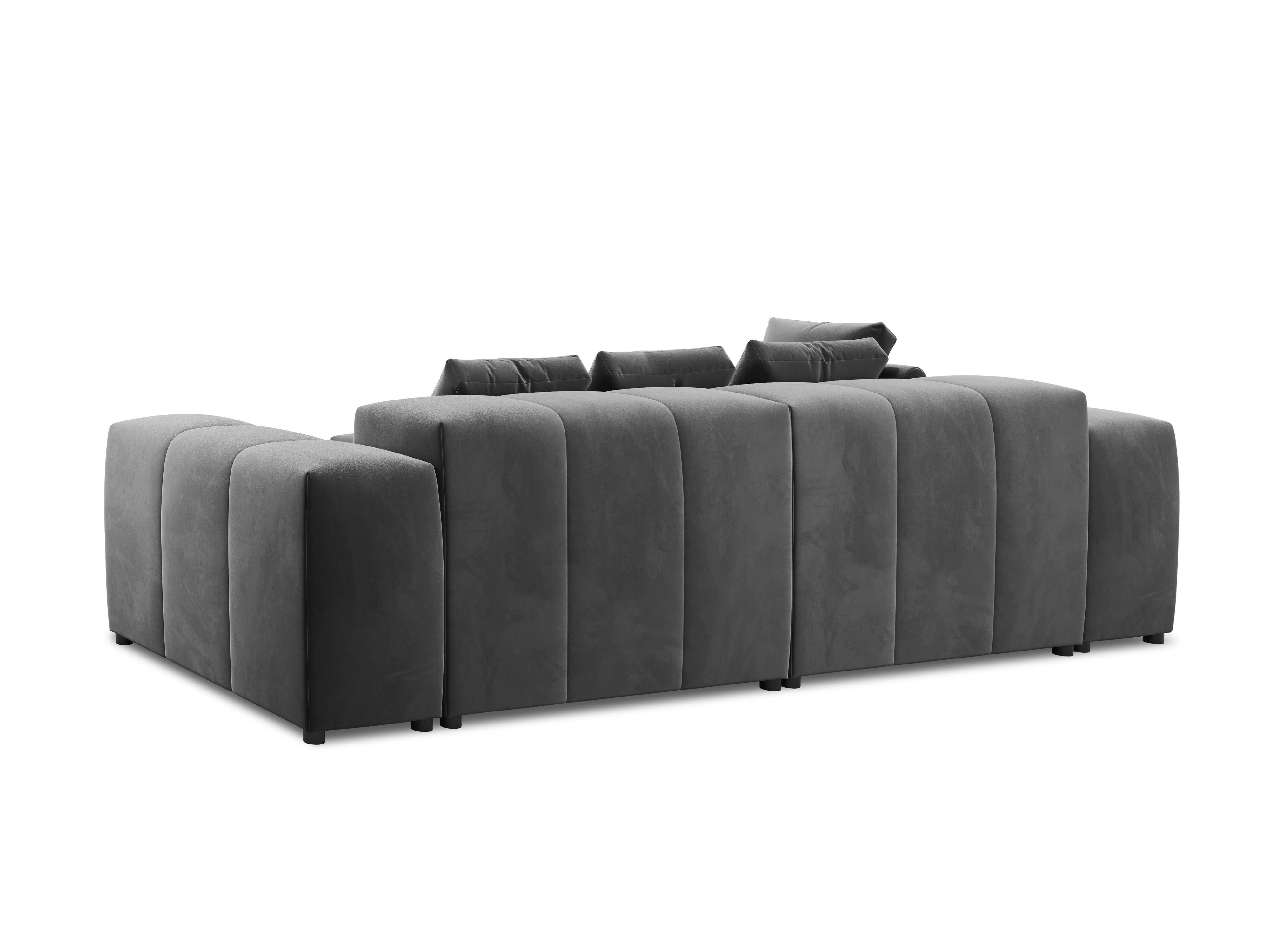 Narożnik modułowy aksamitny 5-osobowy ROME jasnoszary Cosmopolitan Design Eye on Design