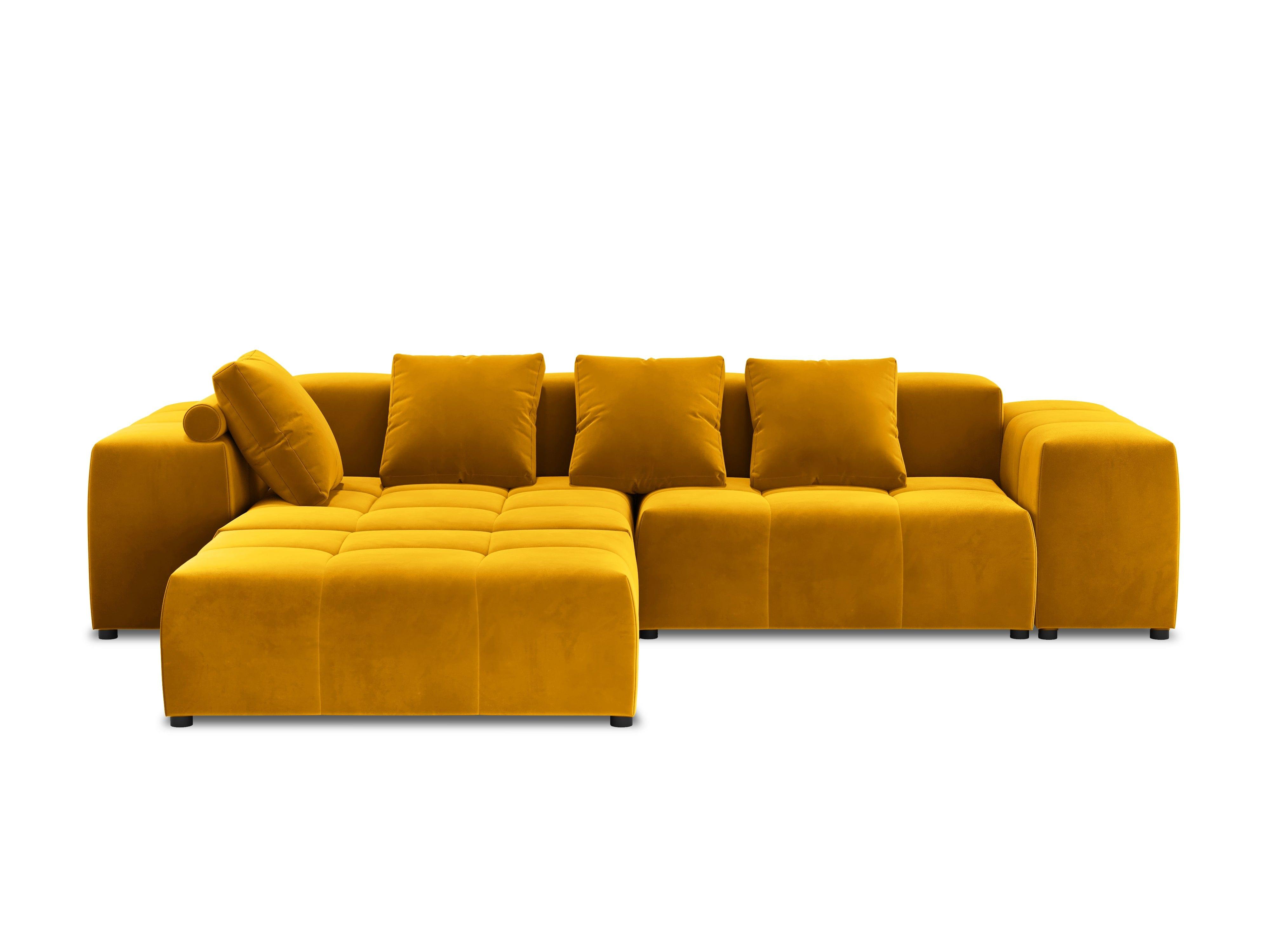 Narożnik modułowy aksamitny 5-osobowy ROME żółty Cosmopolitan Design Eye on Design
