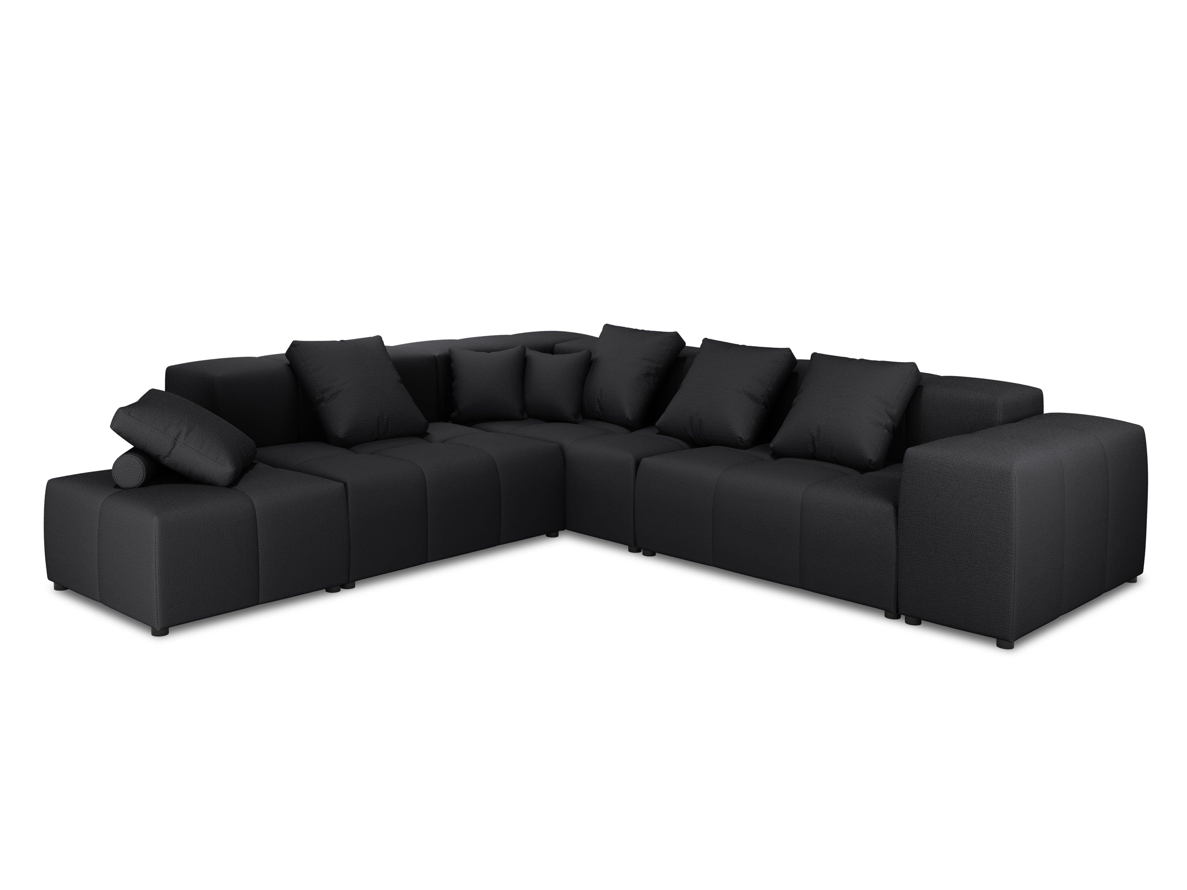 Narożnik modułowy duży 5-osobowy ROME czarny Cosmopolitan Design Eye on Design
