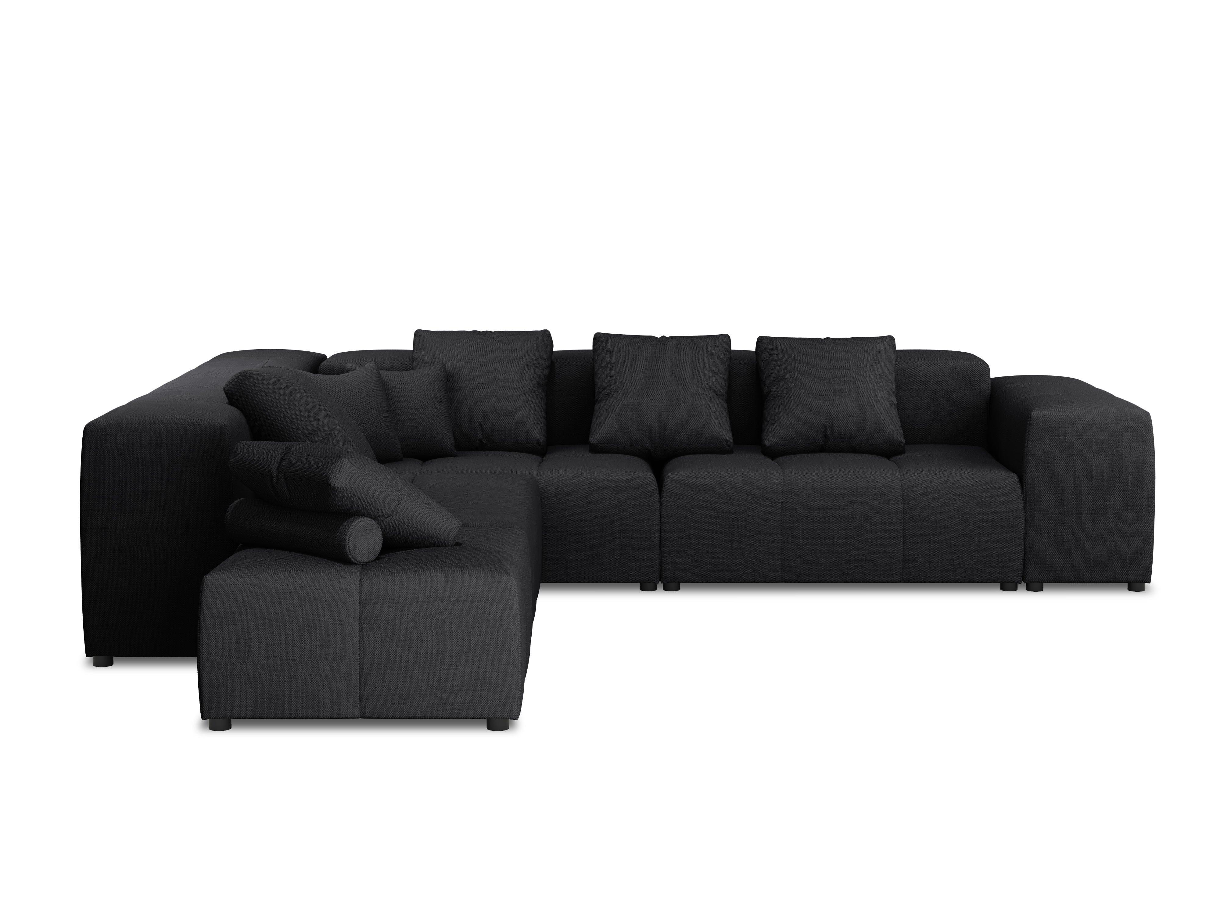 Narożnik modułowy duży 5-osobowy ROME czarny Cosmopolitan Design Eye on Design