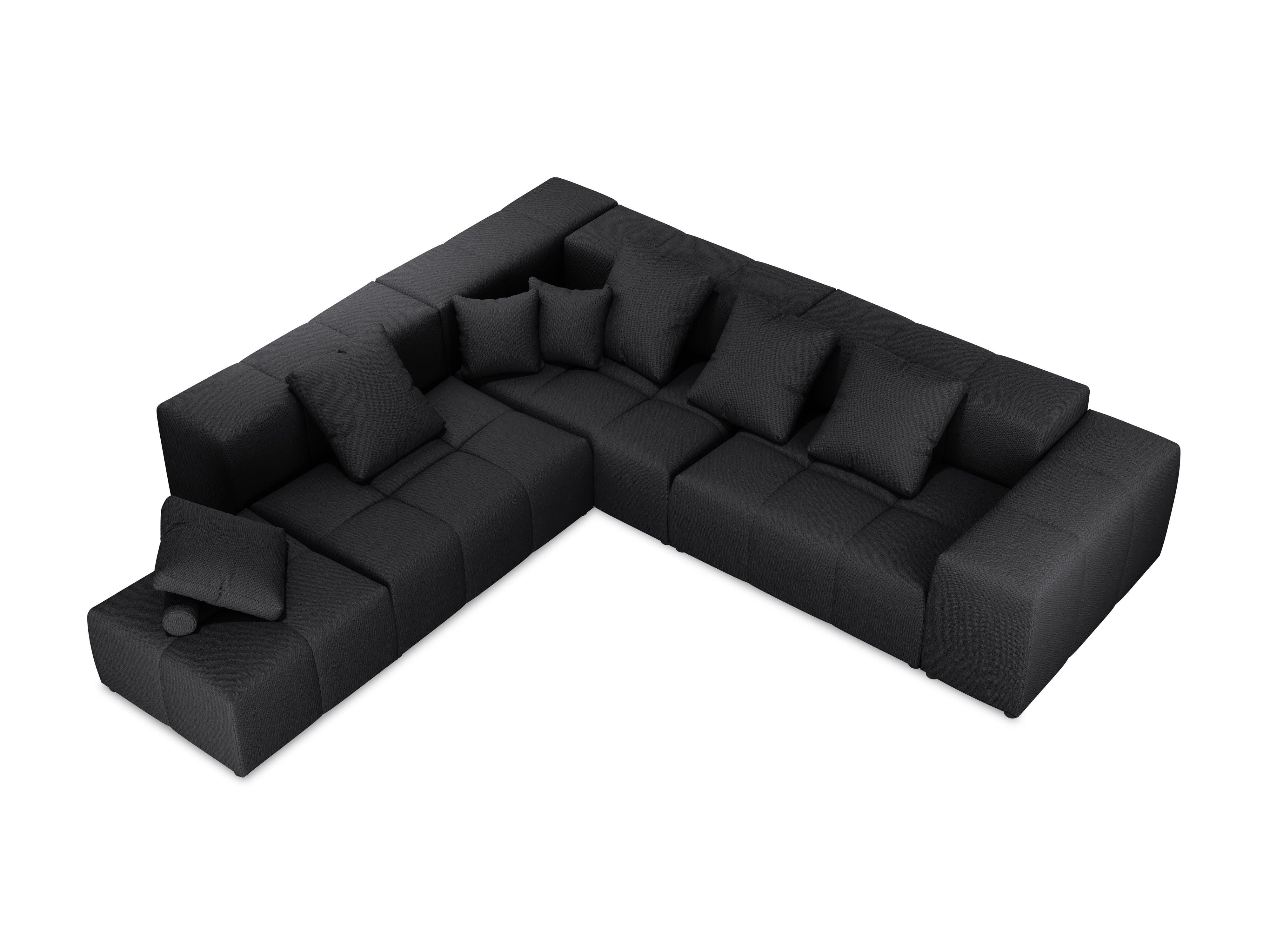 Narożnik modułowy duży 5-osobowy ROME czarny Cosmopolitan Design Eye on Design