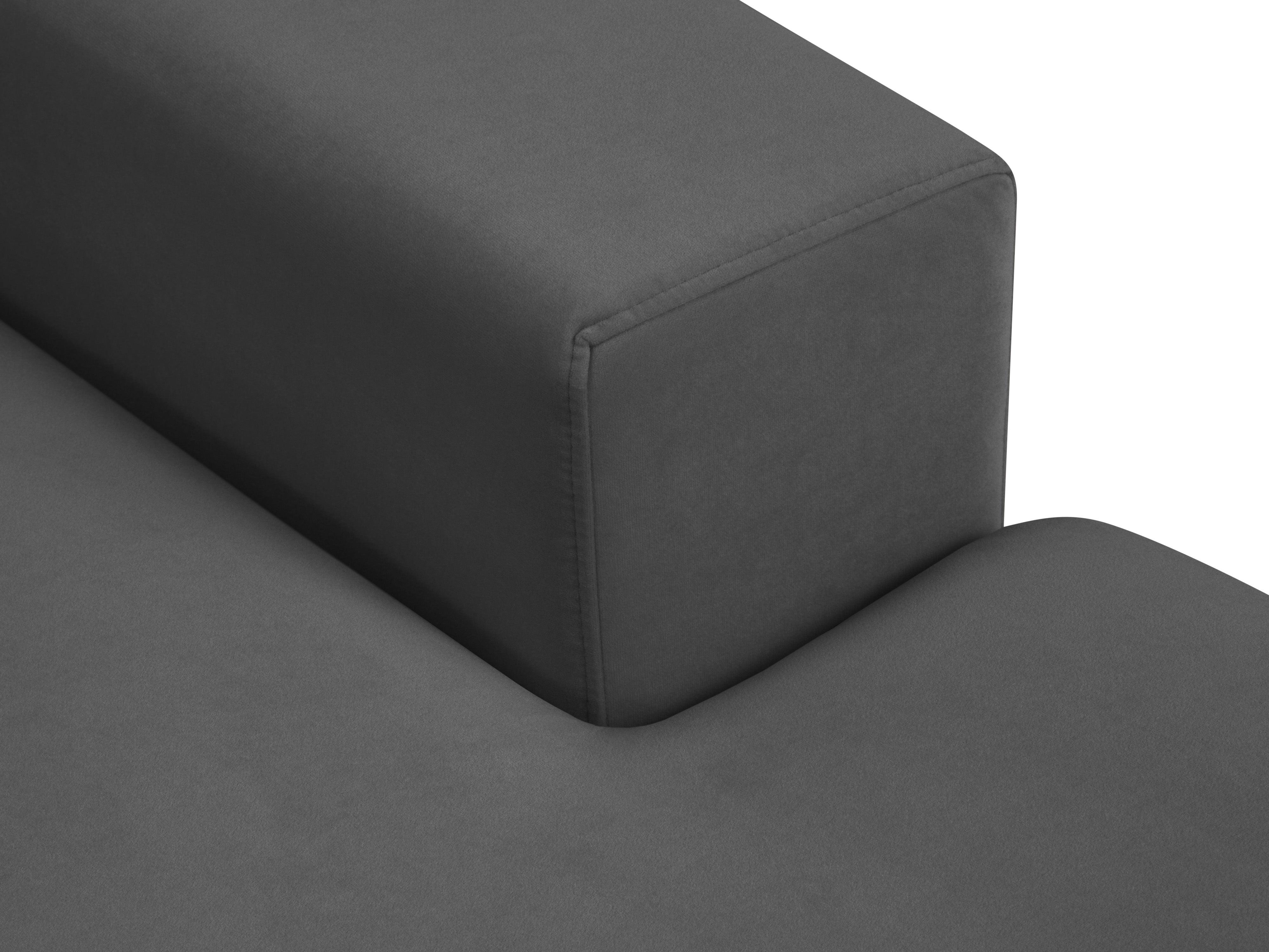 Narożnik prawostronny aksamitny panoramiczny HEBE ciemnoszary Mazzini Sofas Eye on Design