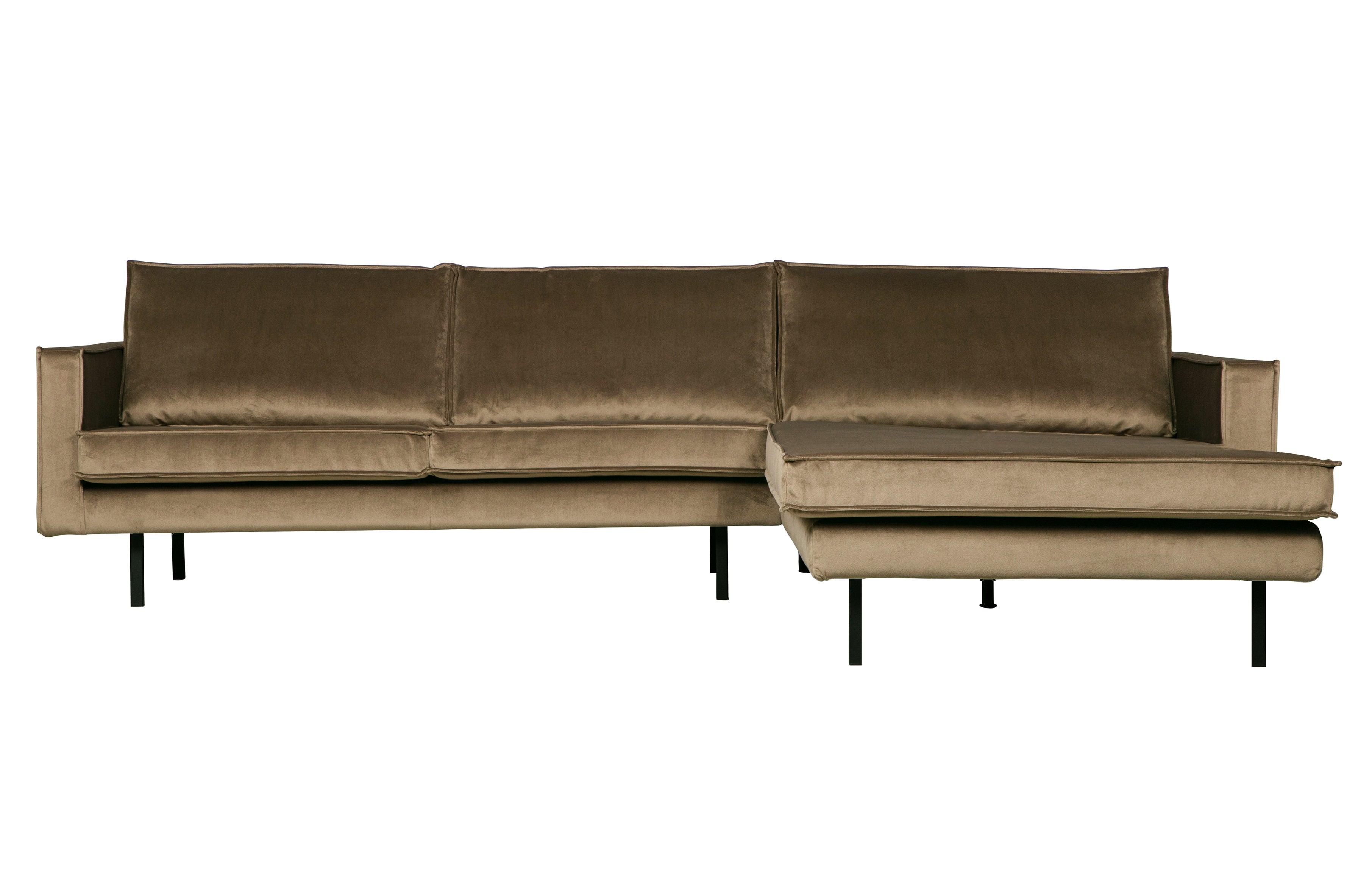 Narożnik prawostronny aksamitny RODEO taupe Be Pure Eye on Design
