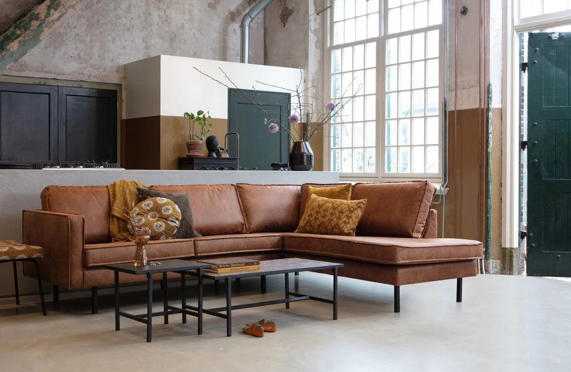 Narożnik prawostronny aksamitny RODEO taupe Be Pure Eye on Design