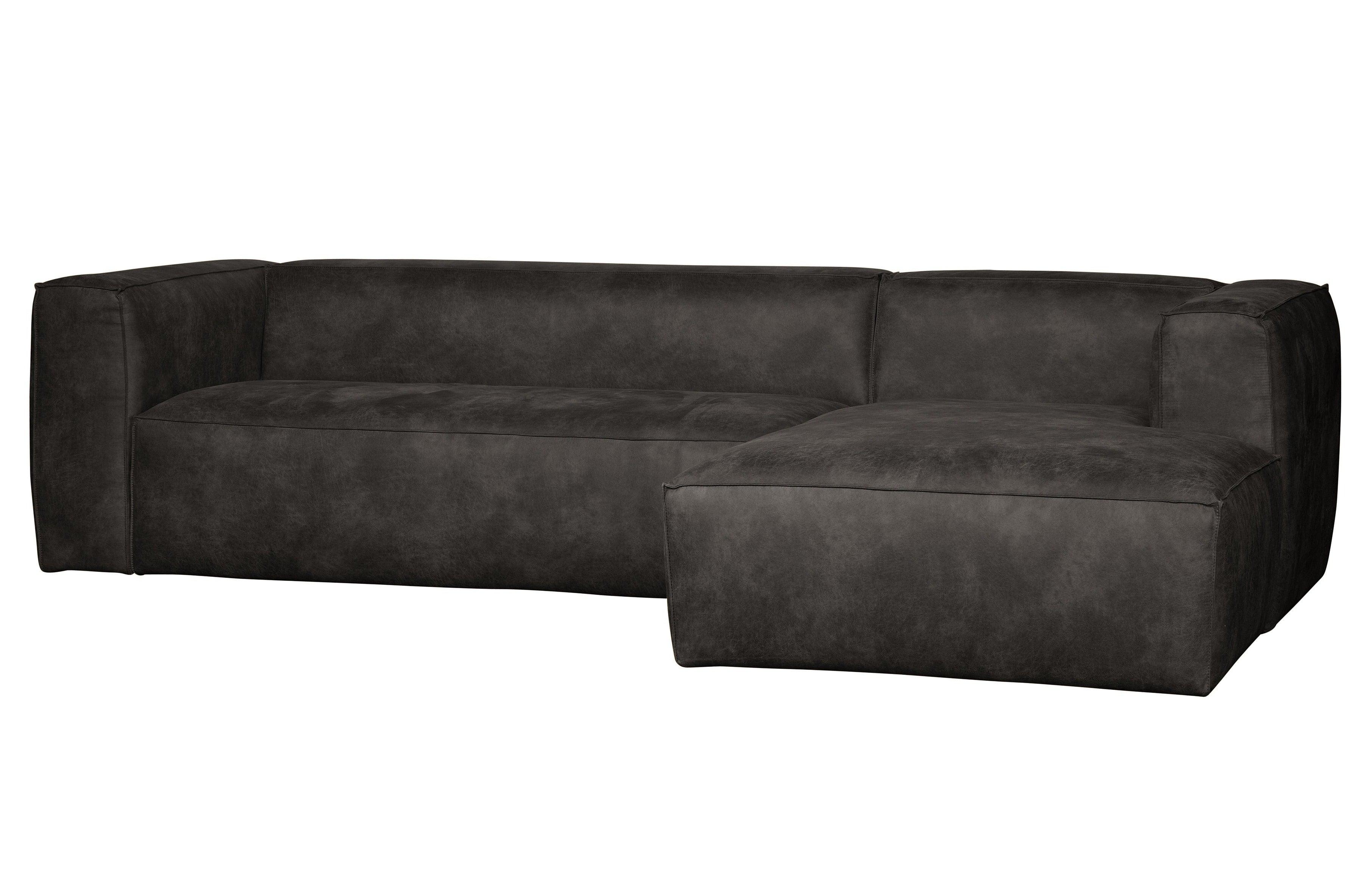 Narożnik prawostronny BEAN czarna ekoskóra Woood Eye on Design