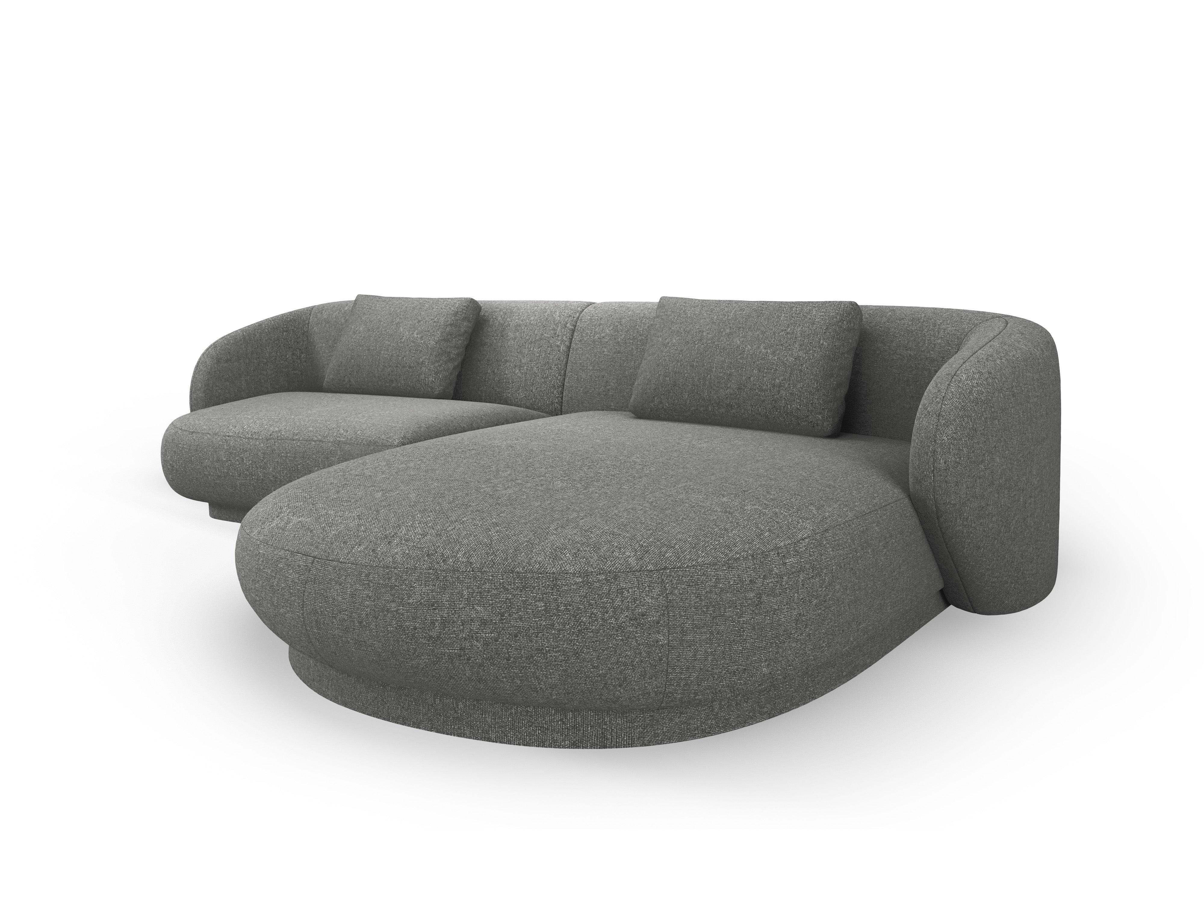 Narożnik prawostronny CAMDEN ciemnoszary szenil Cosmopolitan Design Eye on Design