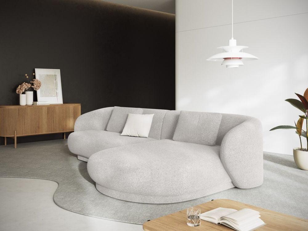 Narożnik prawostronny CAMDEN srebrny szenil Cosmopolitan Design Eye on Design