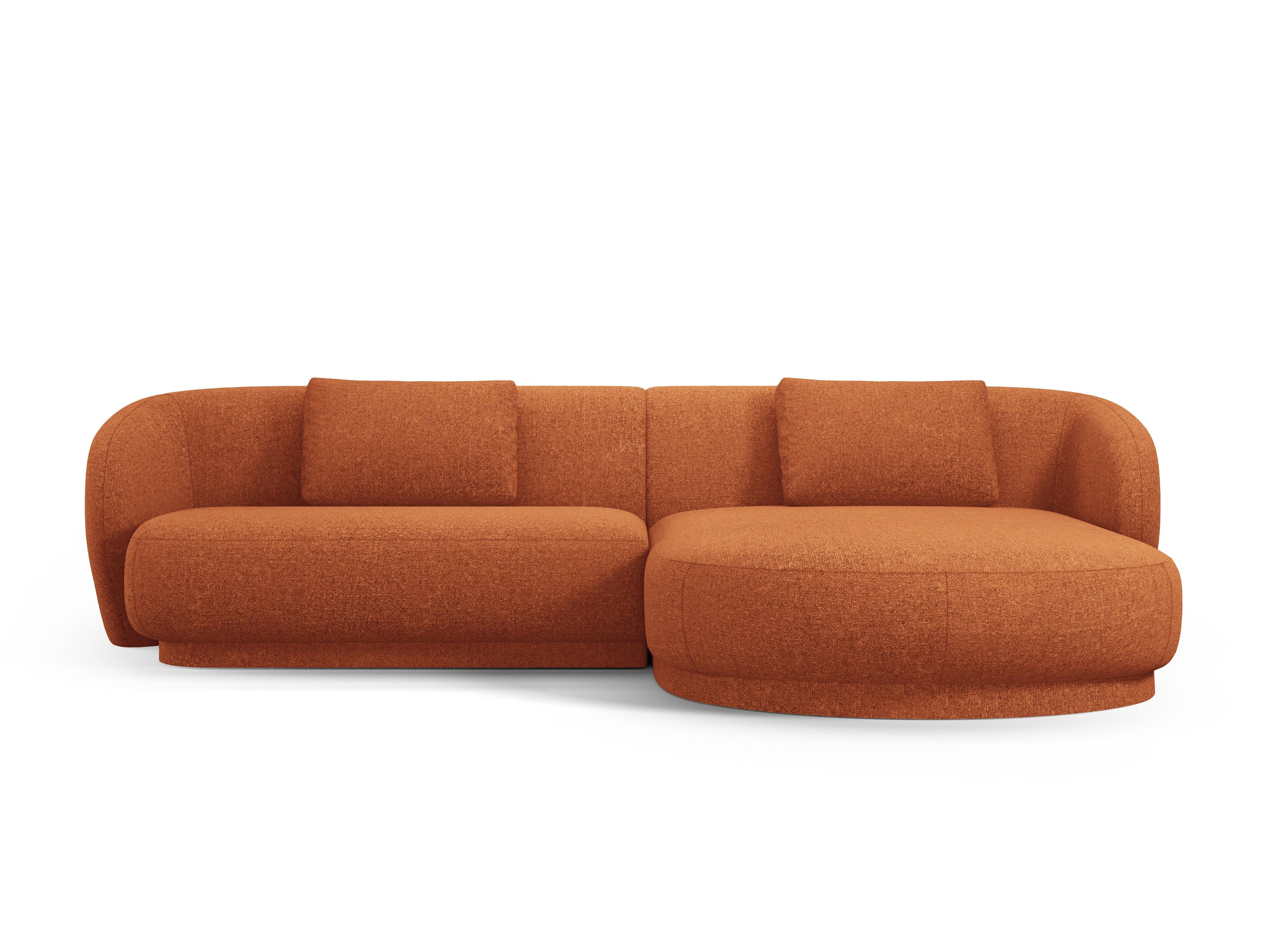 Narożnik prawostronny CAMDEN terracotta szenil Cosmopolitan Design Eye on Design