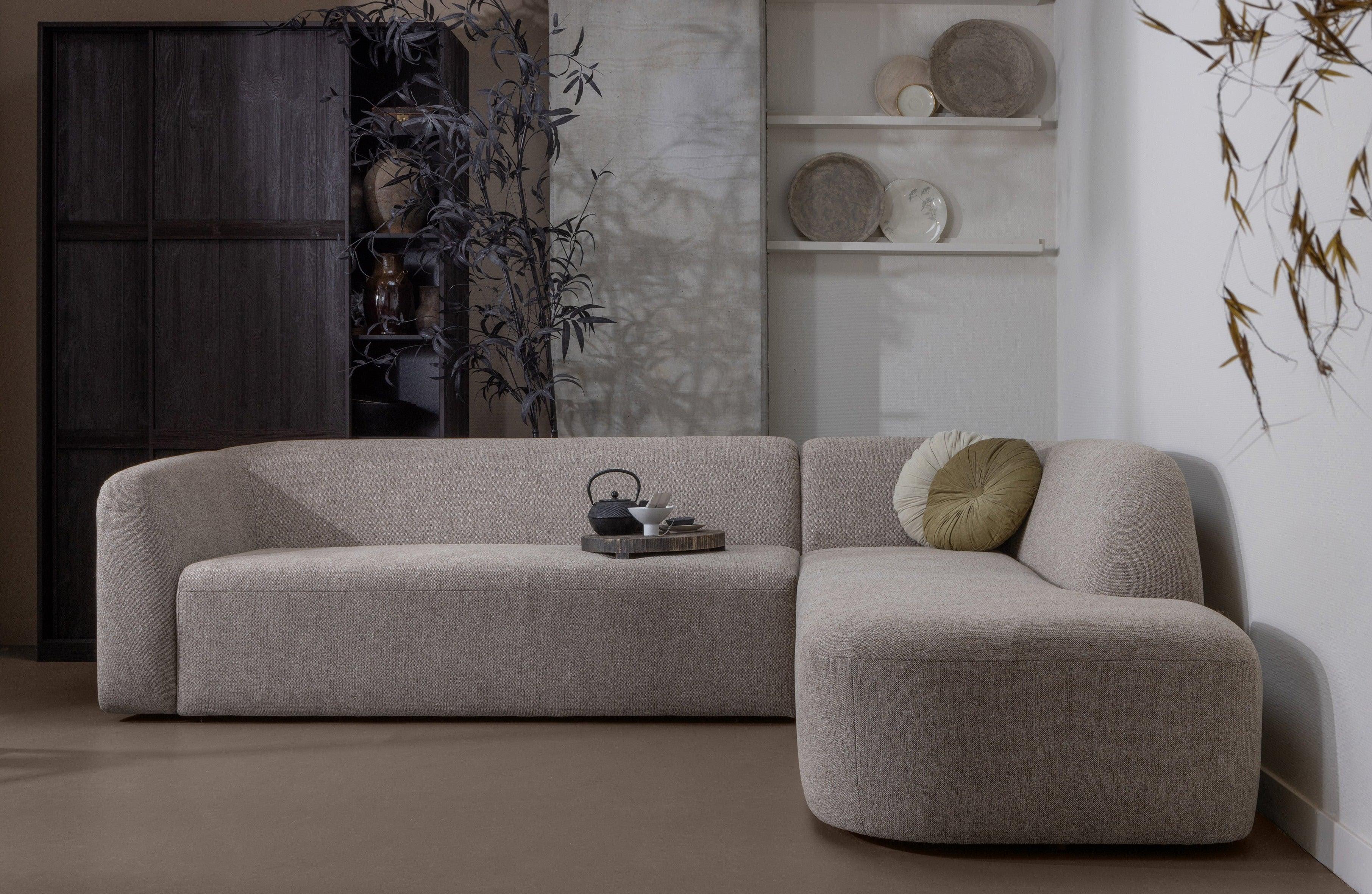 Narożnik prawostronny SLOPING melanż beżowy Be Pure Eye on Design