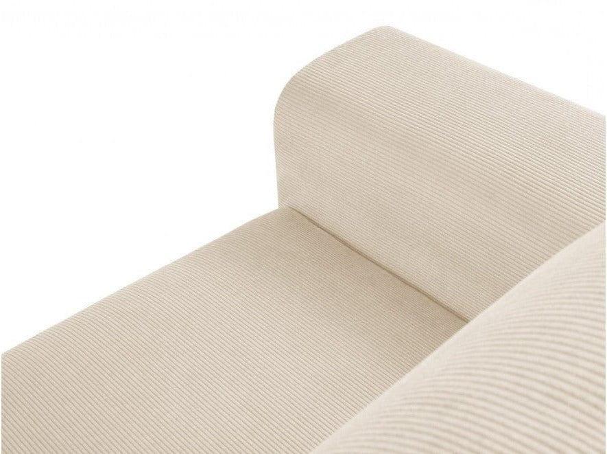Narożnik prawostronny sztruksowy z funkcją spania KYOTO beżowy Cosmopolitan Design Eye on Design