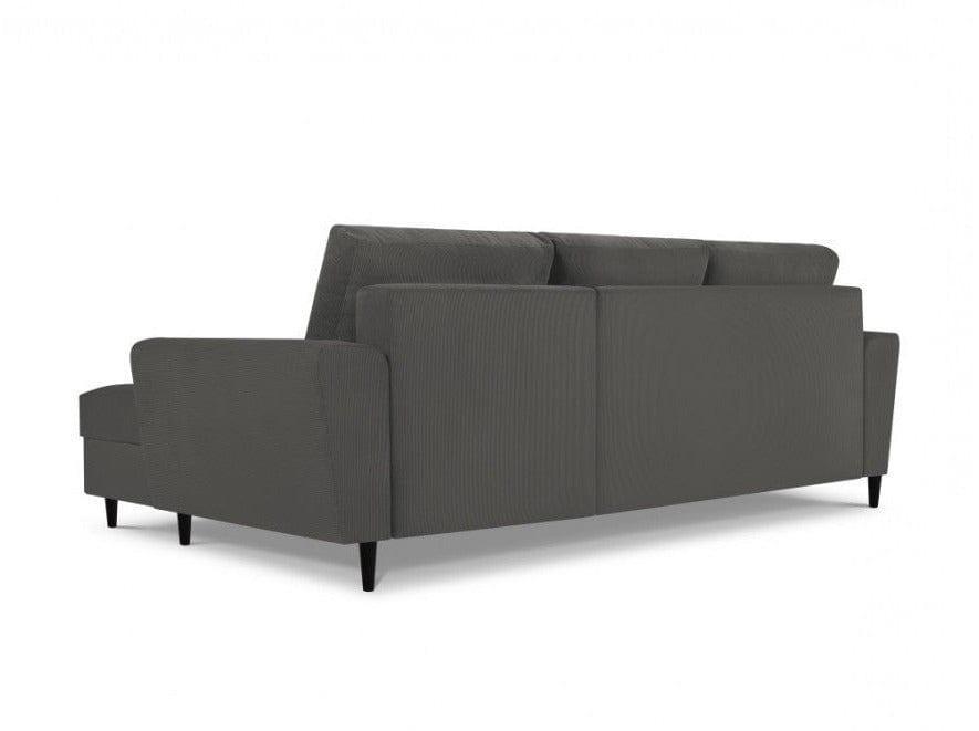 Narożnik prawostronny sztruksowy z funkcją spania KYOTO szary Cosmopolitan Design Eye on Design