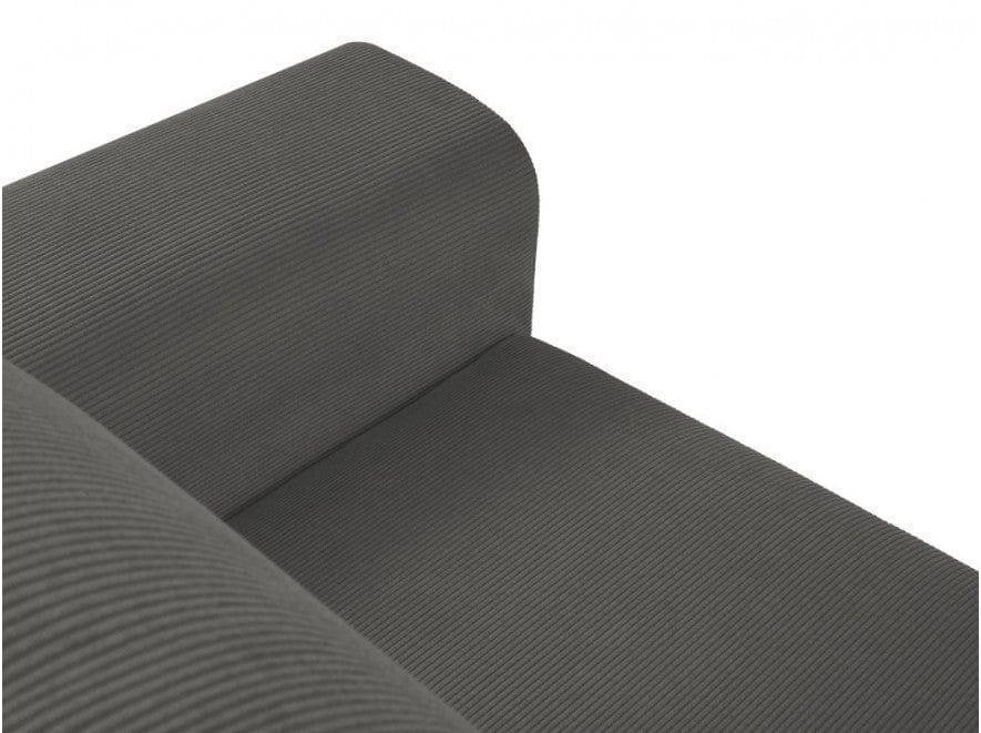 Narożnik prawostronny sztruksowy z funkcją spania KYOTO szary Cosmopolitan Design Eye on Design