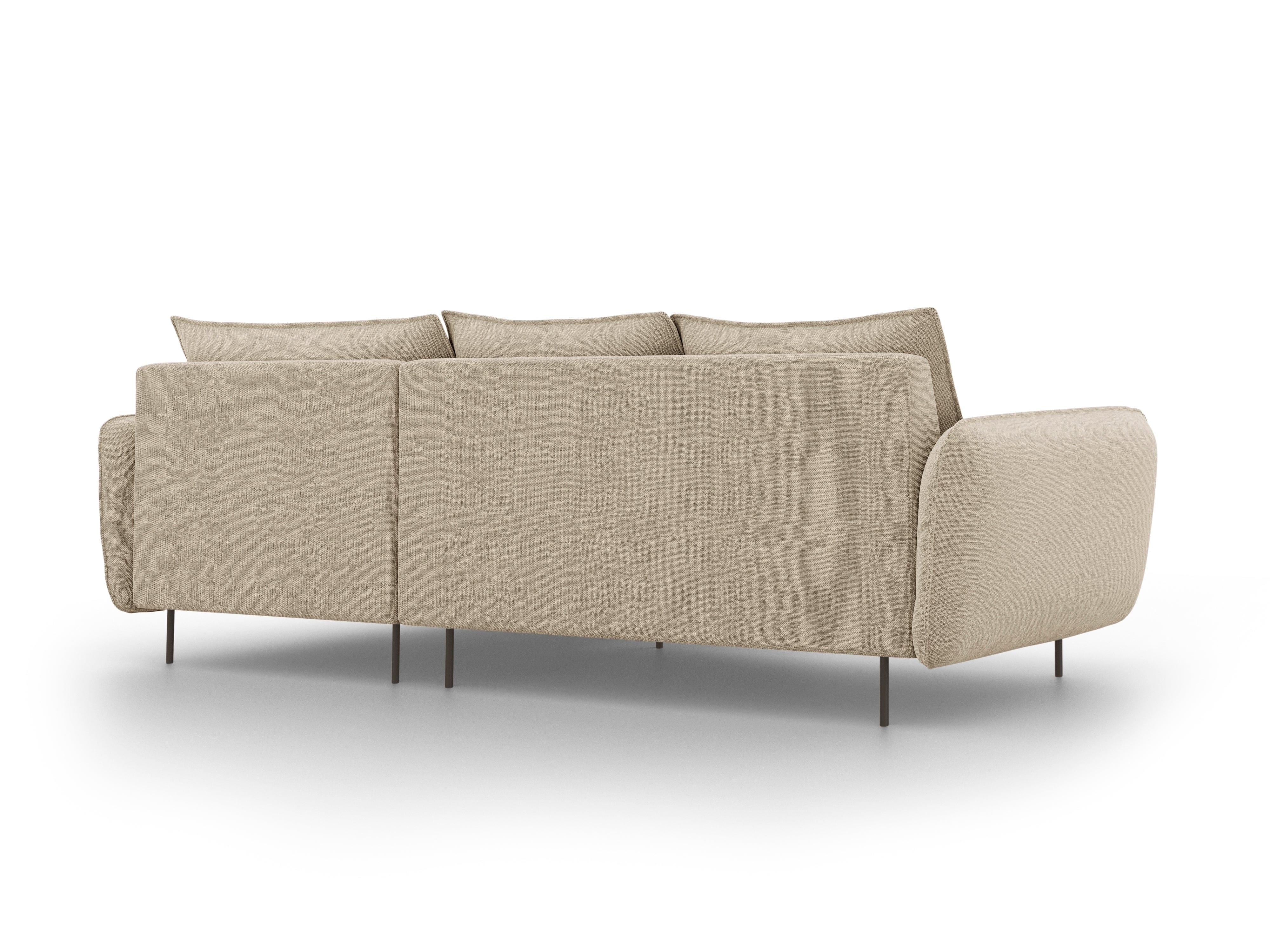 Narożnik prawostronny VIENNA beżowy z czarną podstawą Cosmopolitan Design Eye on Design