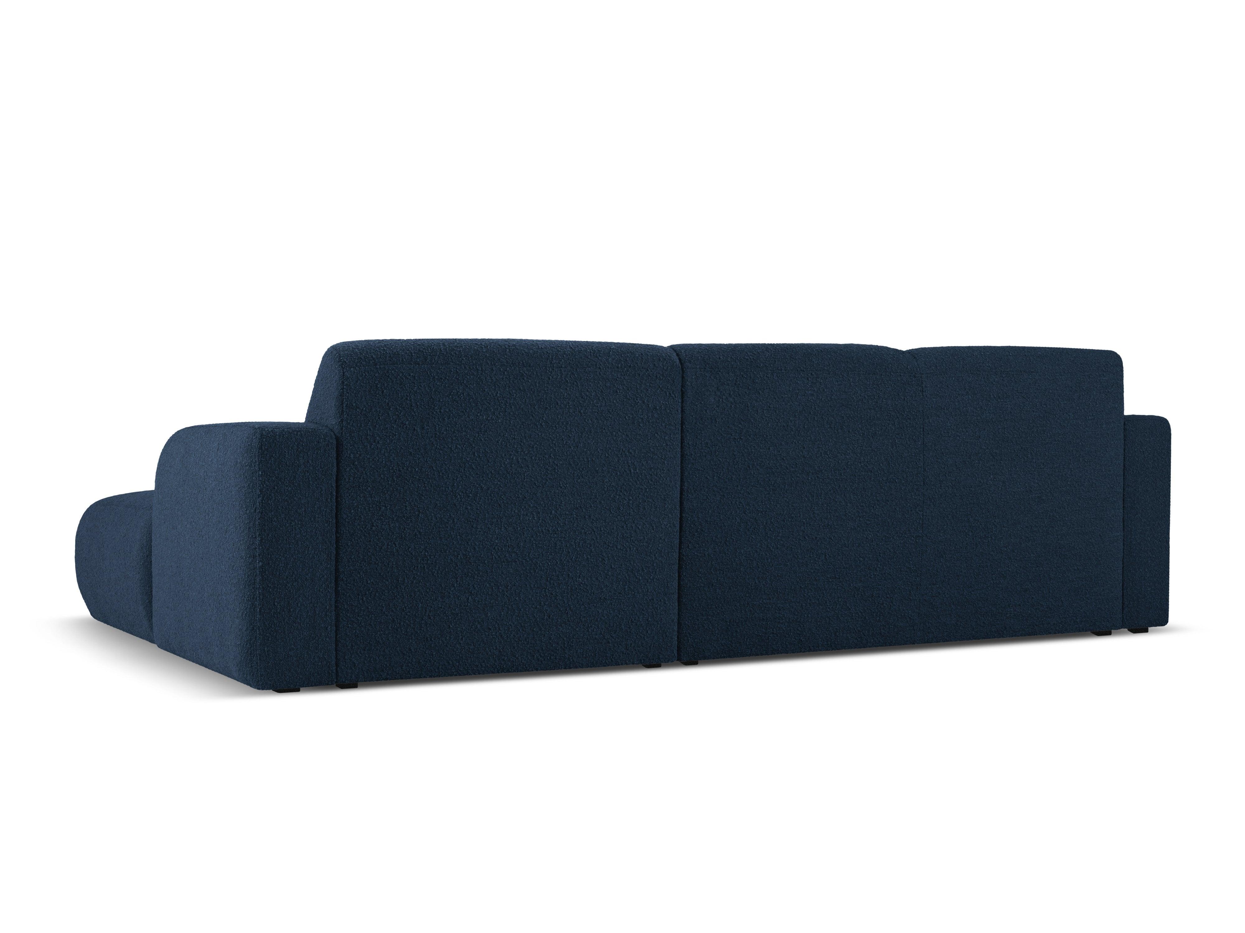Narożnik prawostronny w tkaninie boucle 4-osobowy LOLA ciemnoniebieski Windsor & Co Eye on Design
