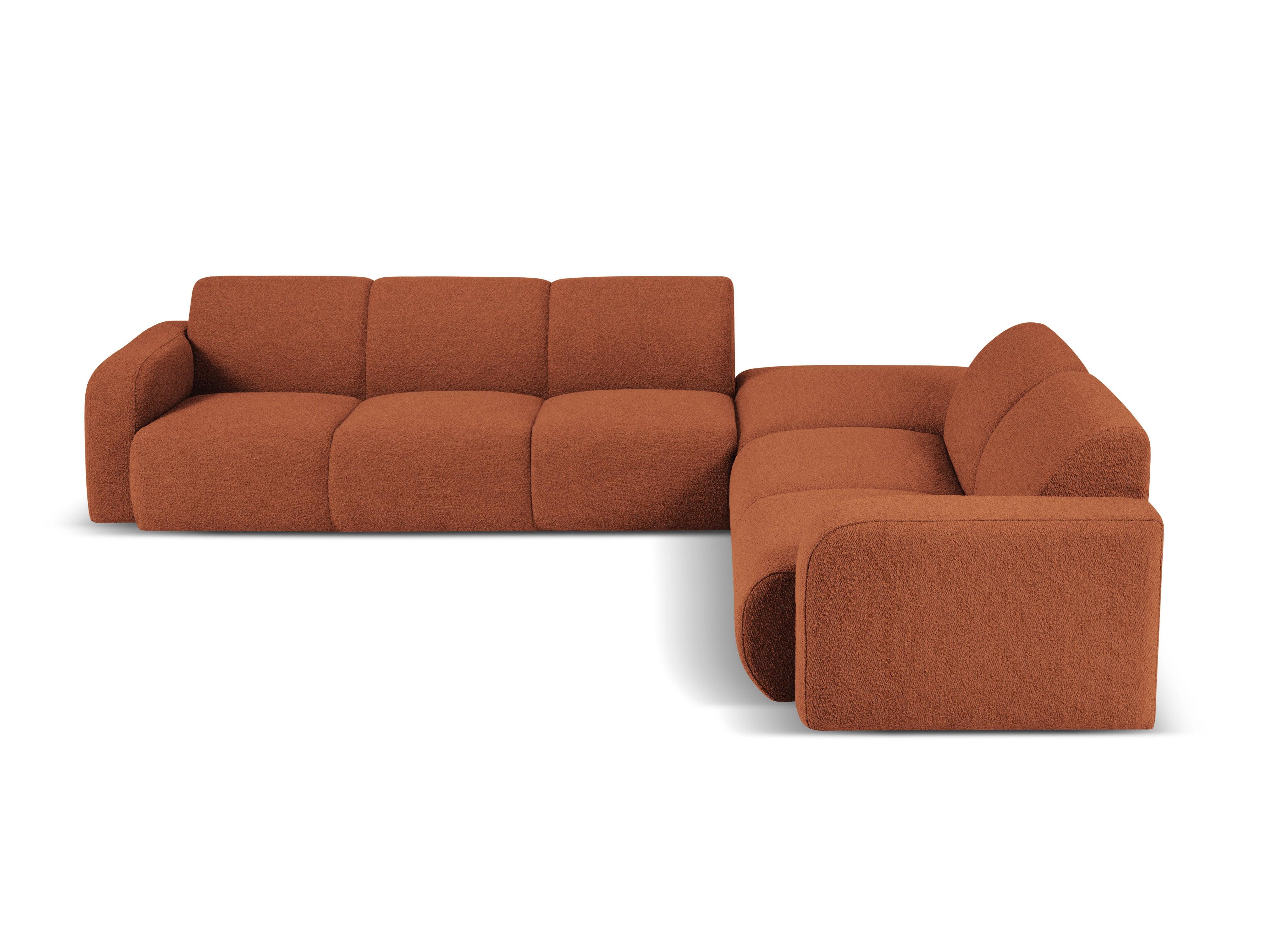 Narożnik prawostronny w tkaninie boucle 6-osobowy LOLA brązowy Windsor & Co Eye on Design