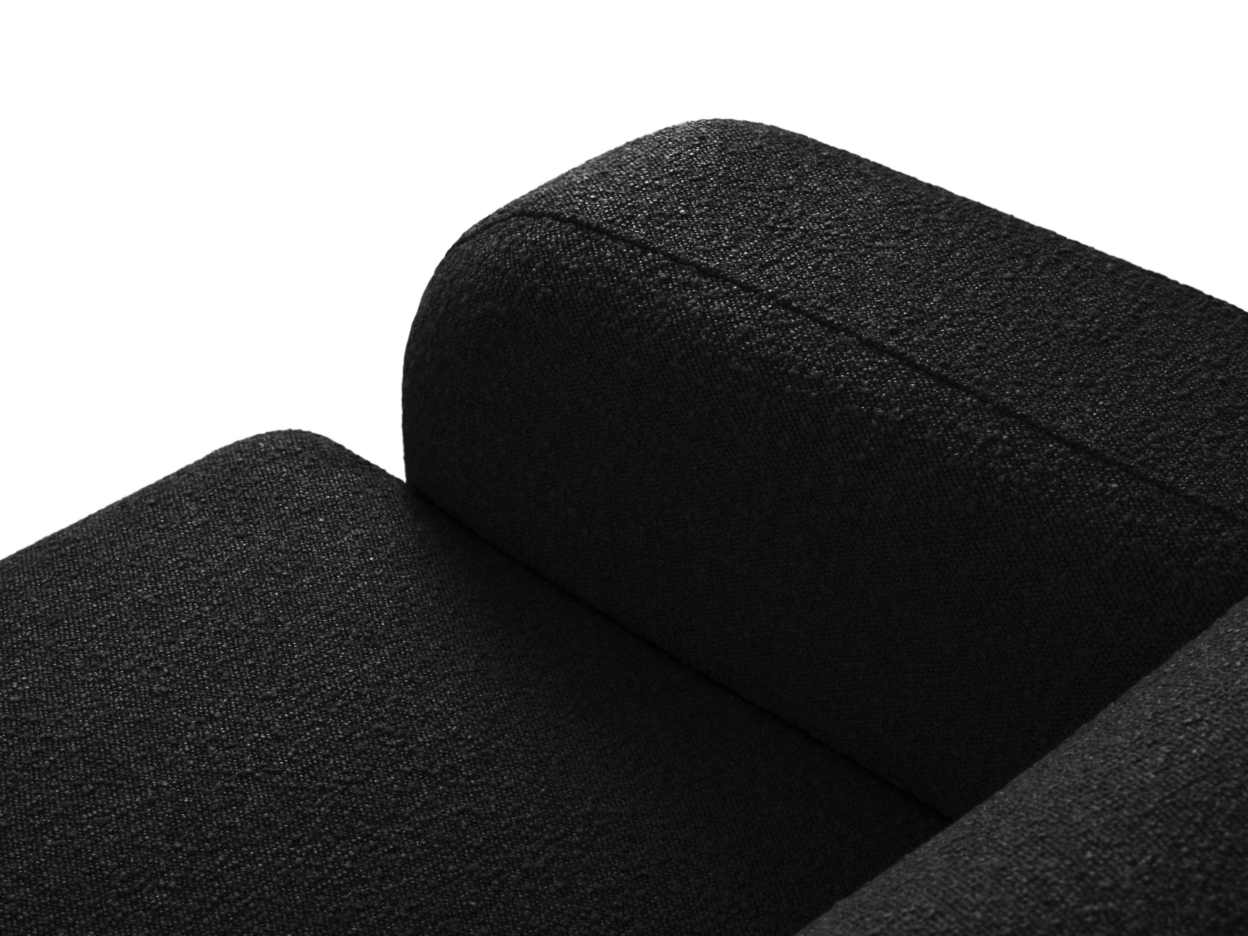 Narożnik prawostronny w tkaninie boucle 6-osobowy LOLA czarny Windsor & Co Eye on Design