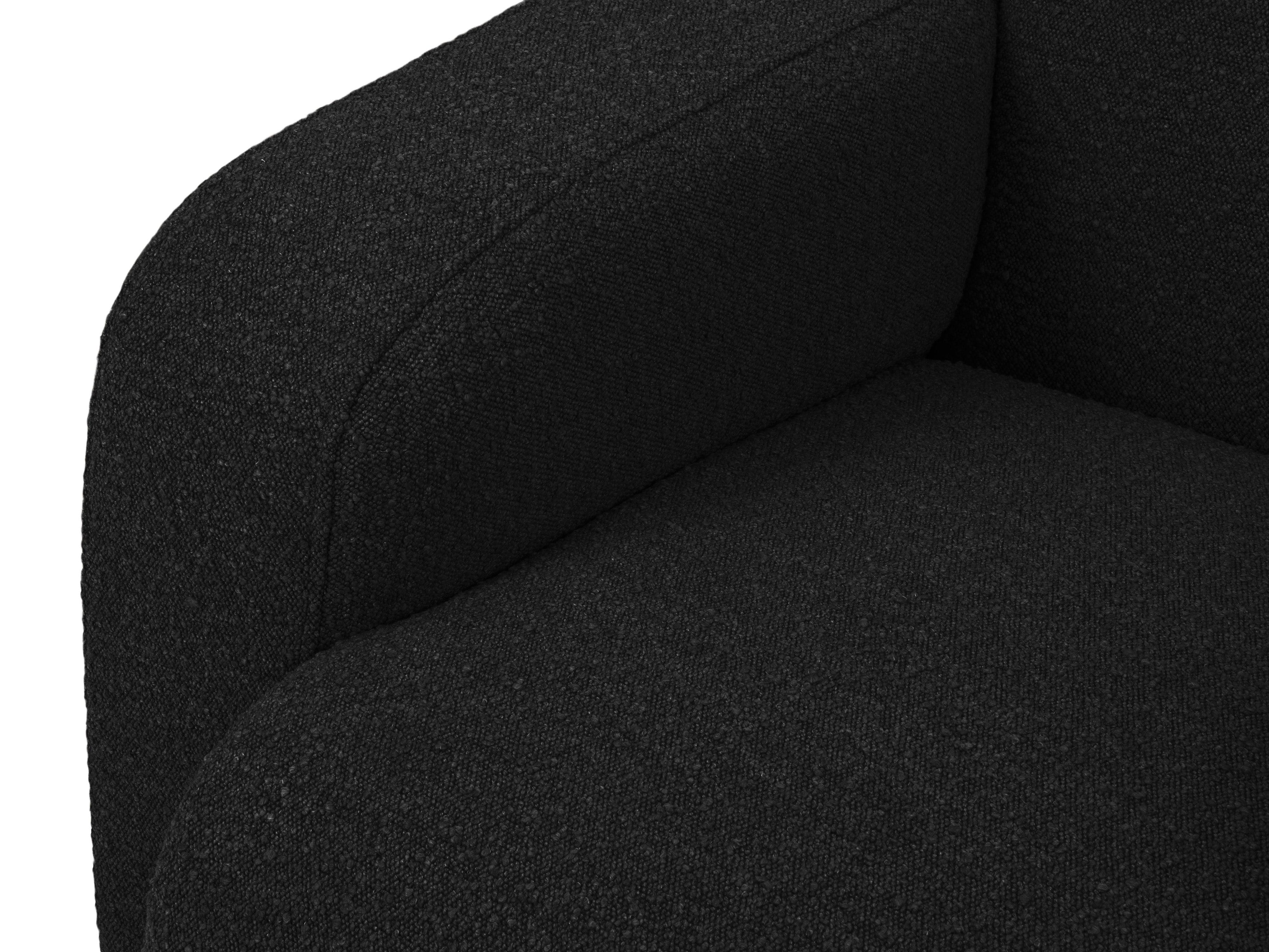 Narożnik prawostronny w tkaninie boucle 6-osobowy LOLA czarny Windsor & Co Eye on Design