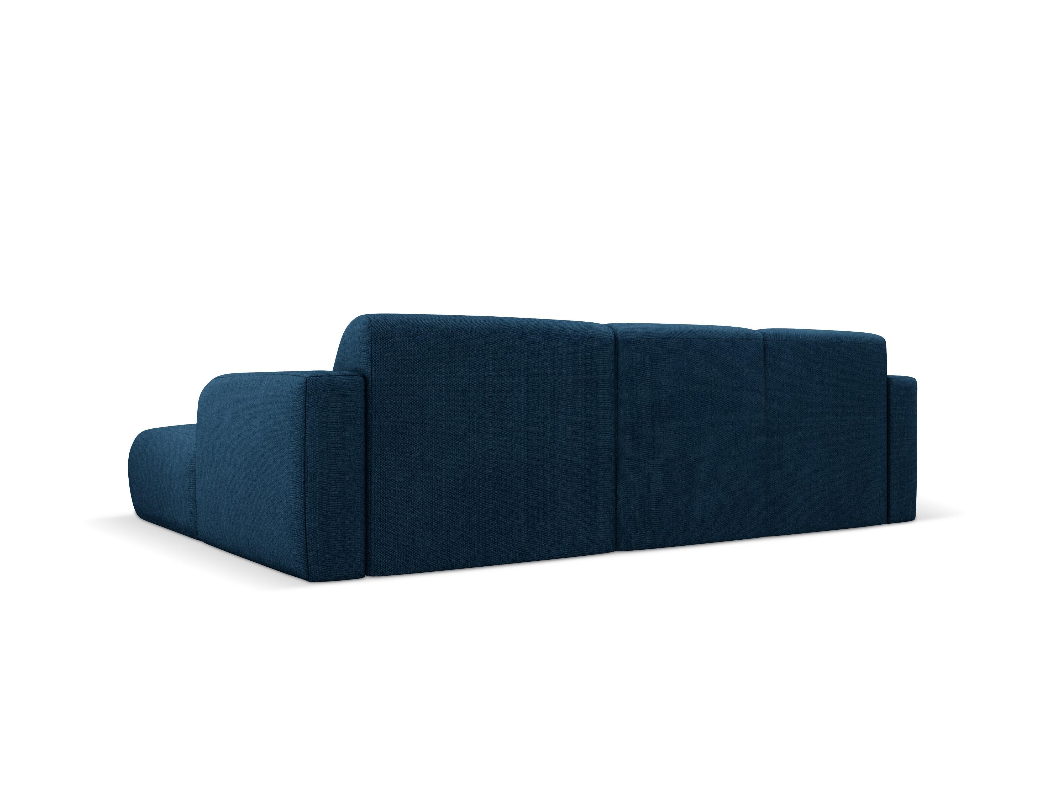 Narożnik prawostronny w tkaninie chenillowej 4-osobowy LOLA królewski niebieski Windsor & Co Eye on Design