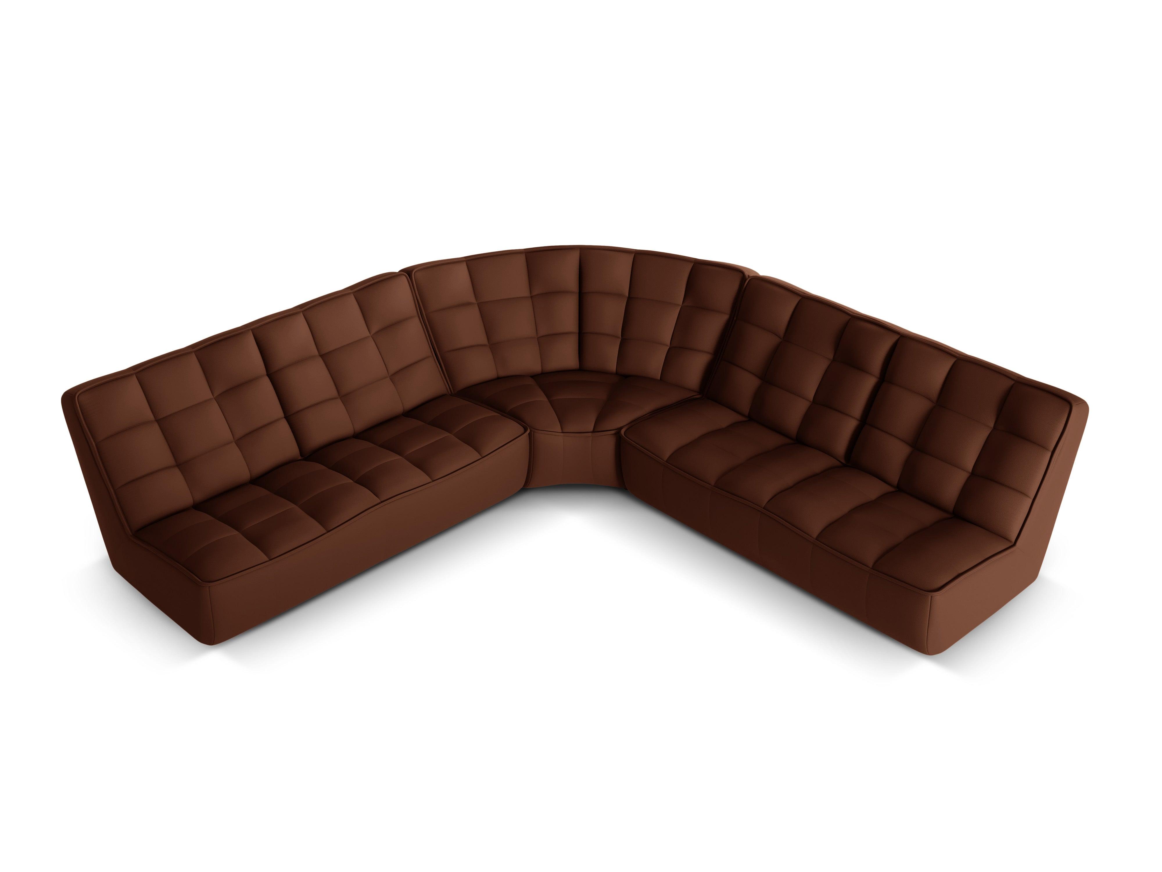 Narożnik skórzany symetryczny MONI czekoladowy Maison Heritage Eye on Design